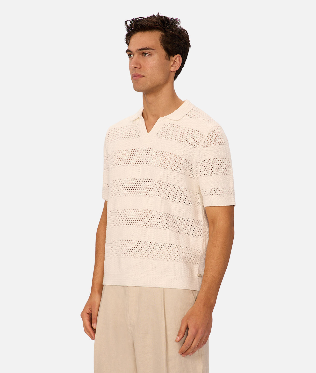 The Menorca Solid Polo Creme