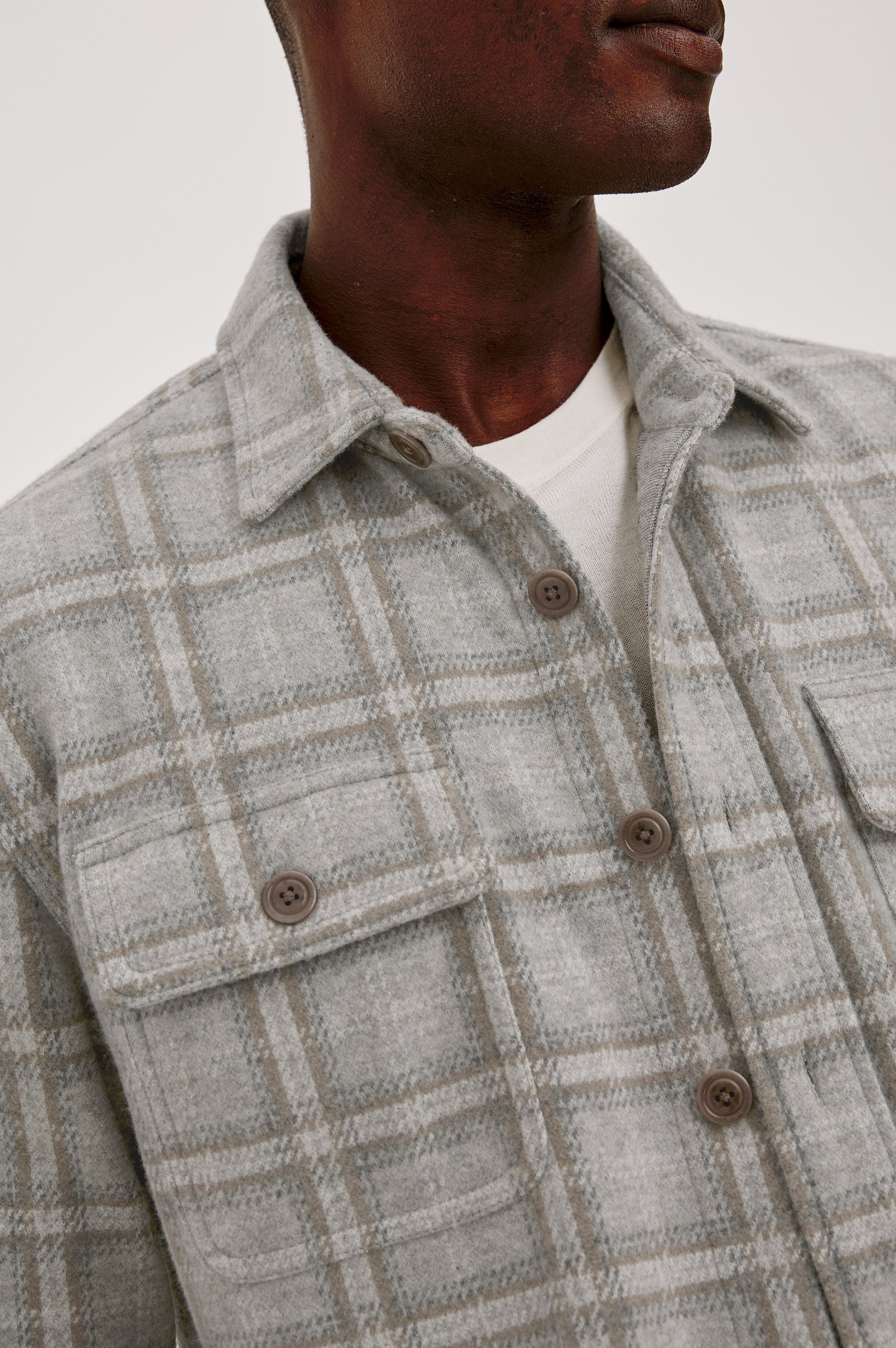Alder Plaid Jacket Quarry Mist Heather