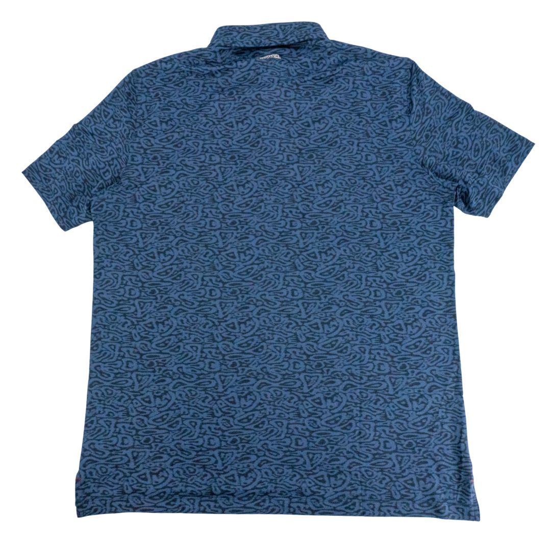Psych Jacquard Polo Navy Blazer