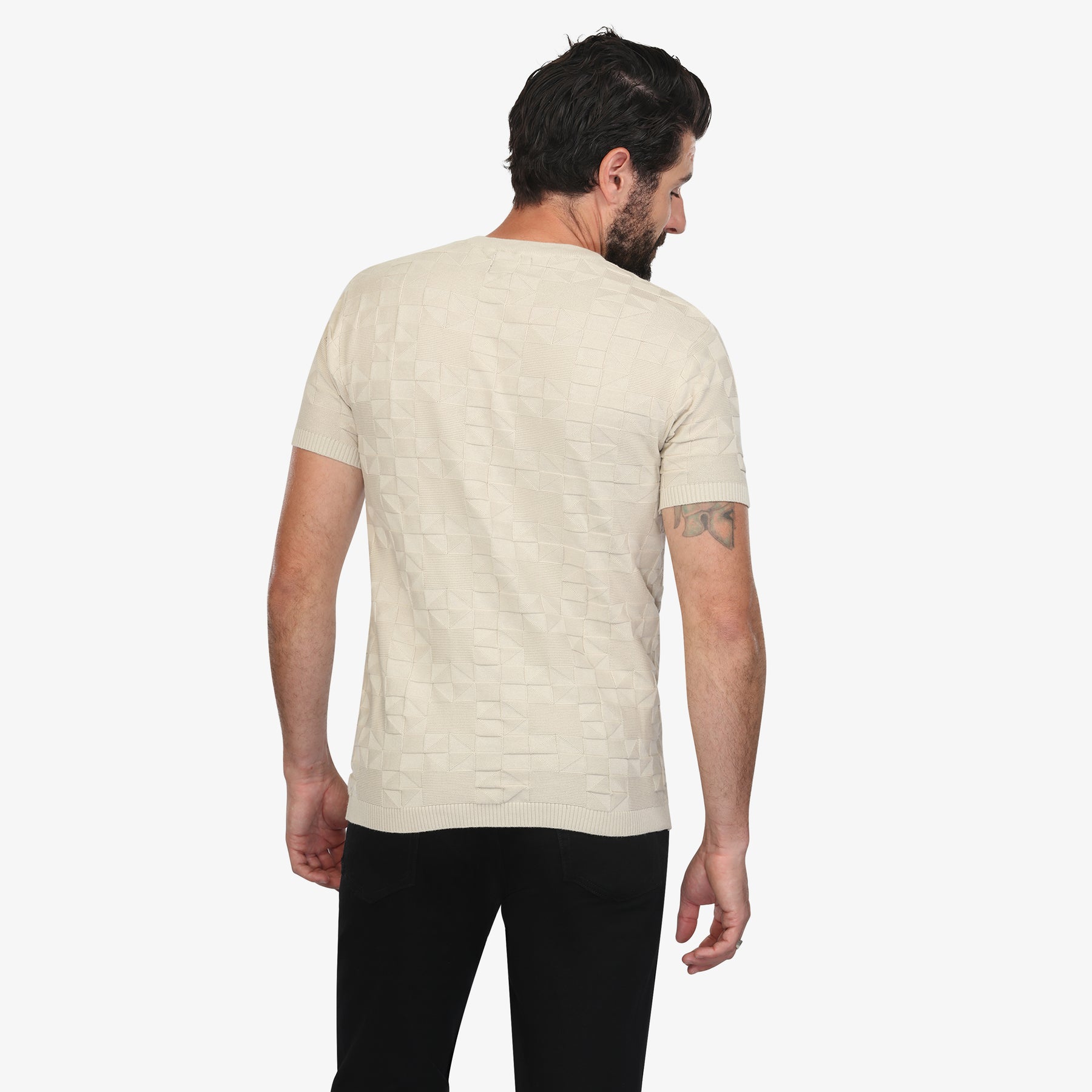 Textured Knit Sweater Tan