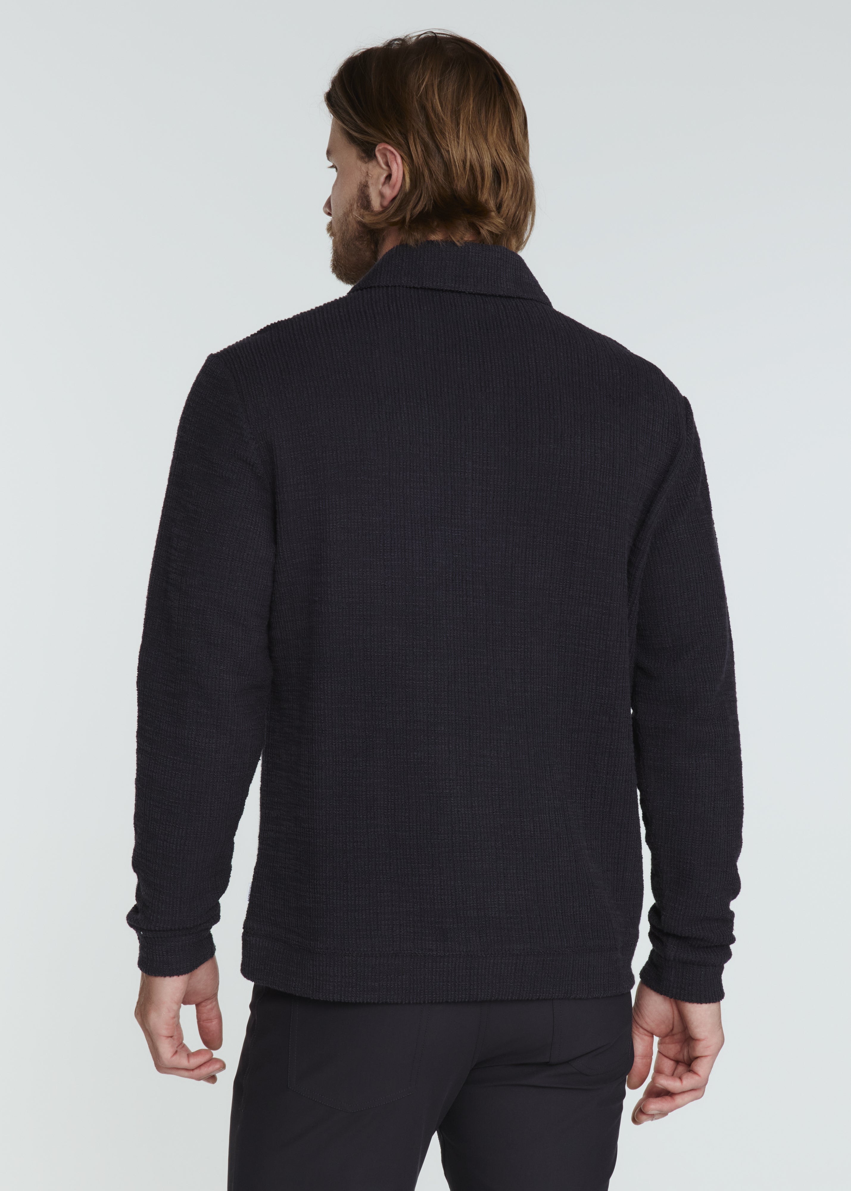 Monterey Textured L/S Polo Navy