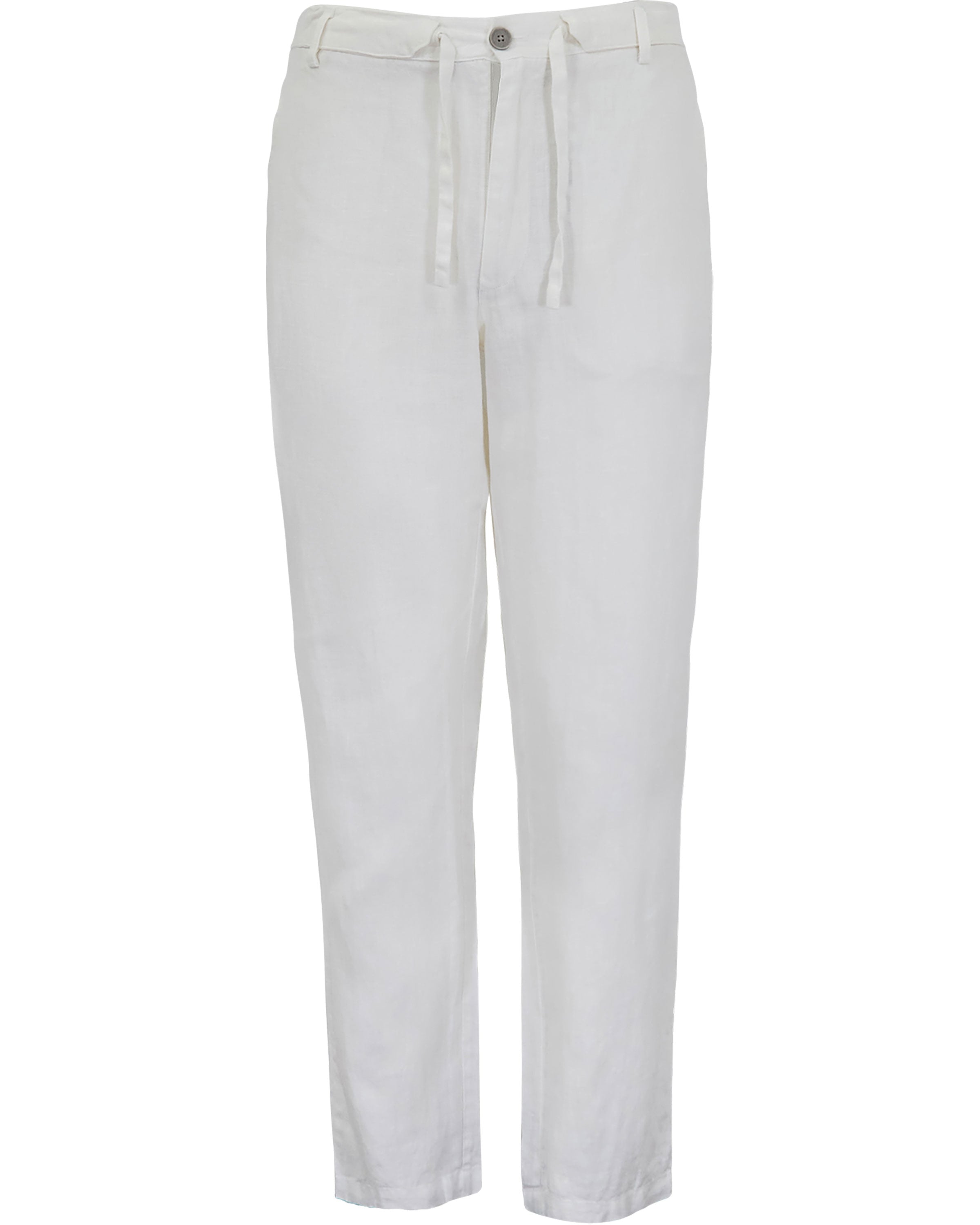 Devon Pleated Linen Trouser White