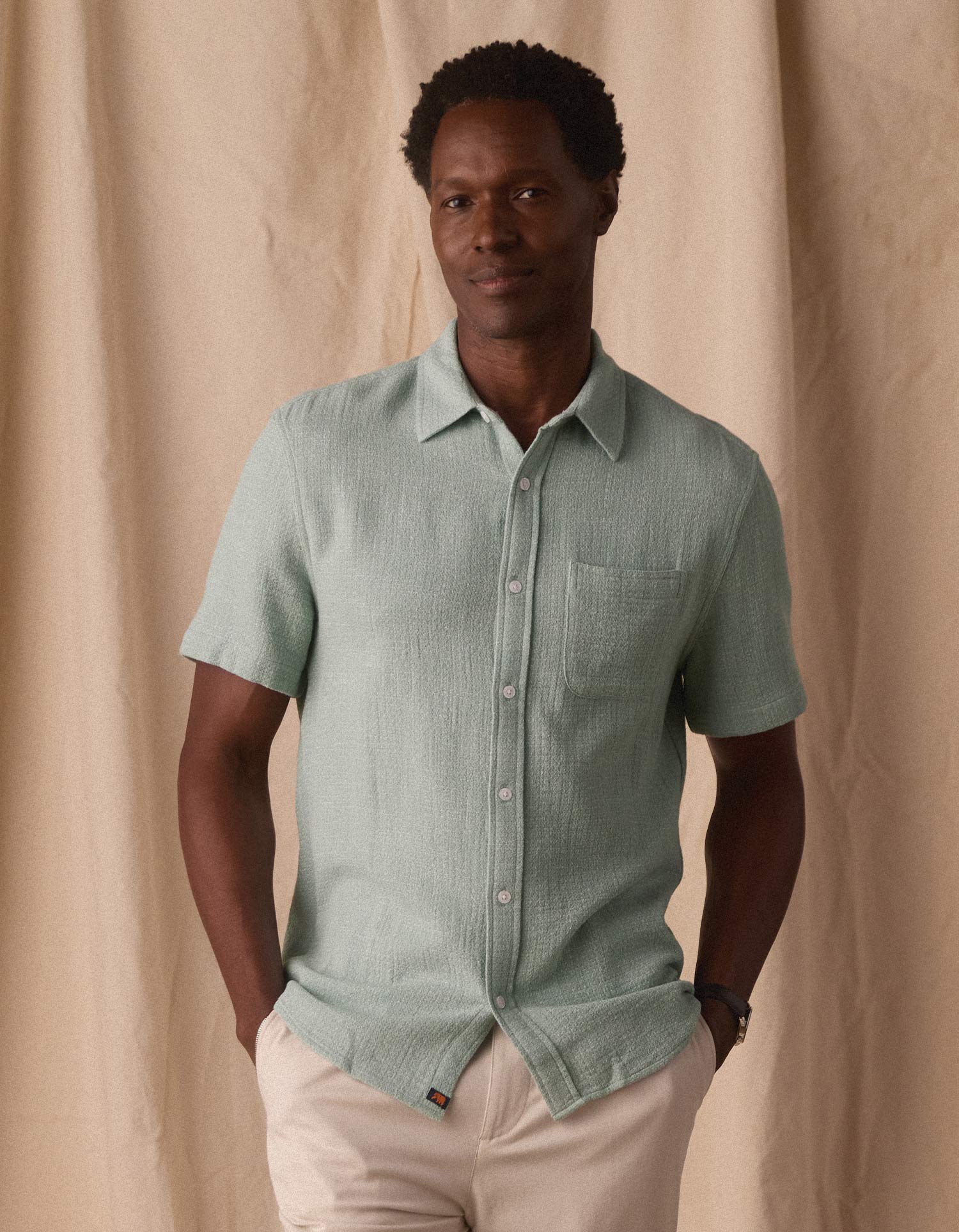 Freshwater Button Up Shirt Ocean Surf Spray