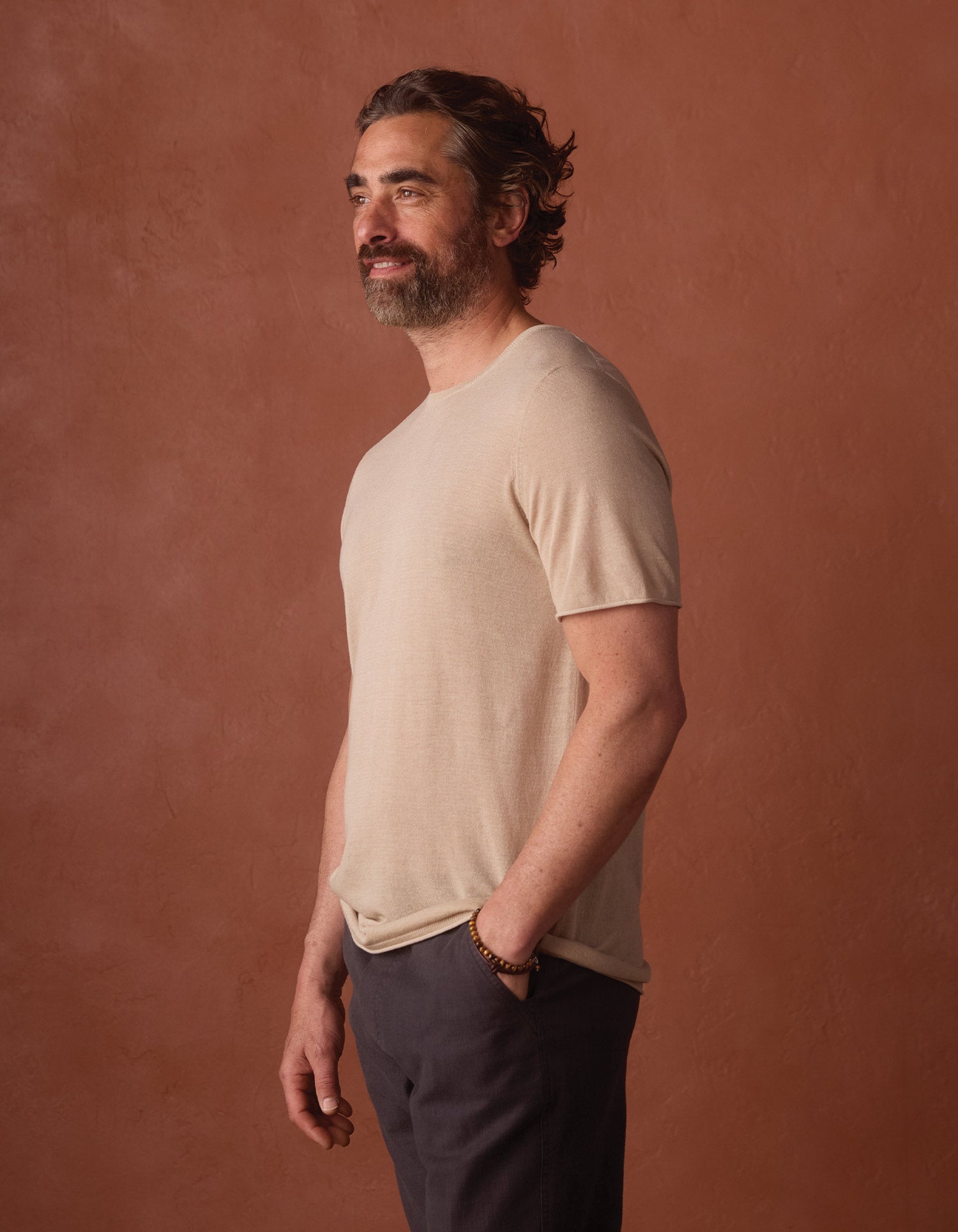 Summer Linen Blend Tee Jute