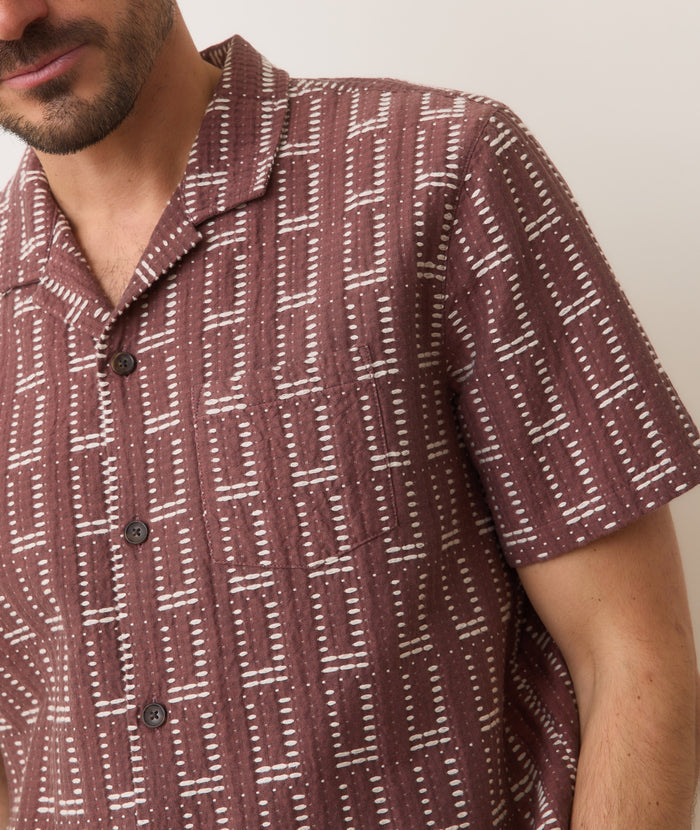 Dobby Resort Shirt Withered Rose