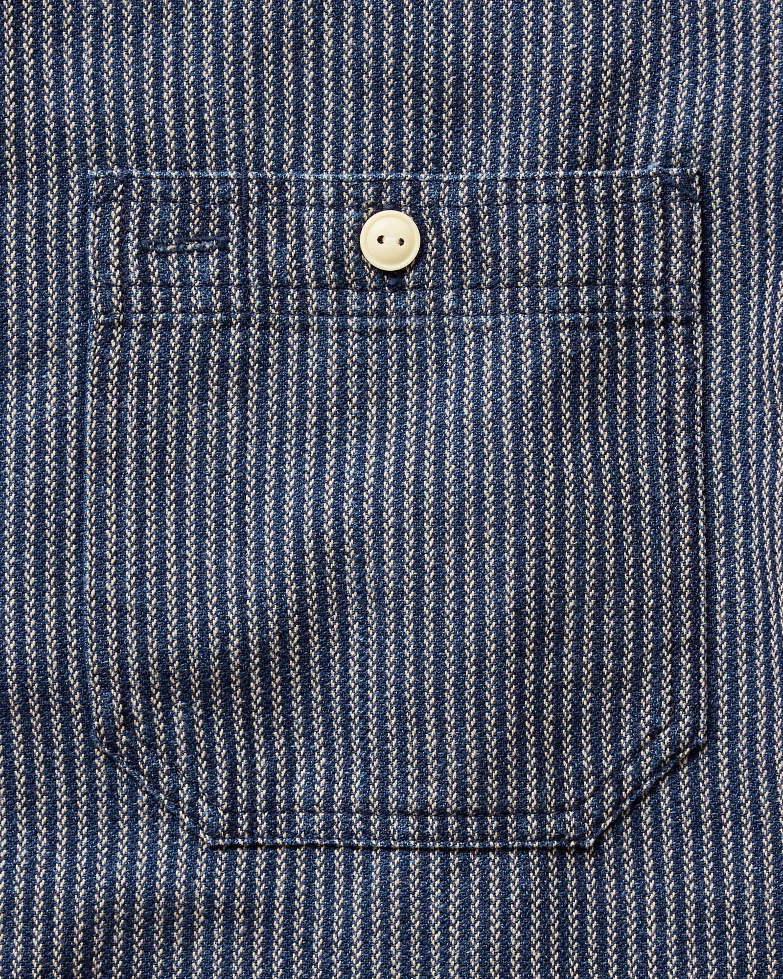 The Short Sleeve Utility Shirt Roped Indigo