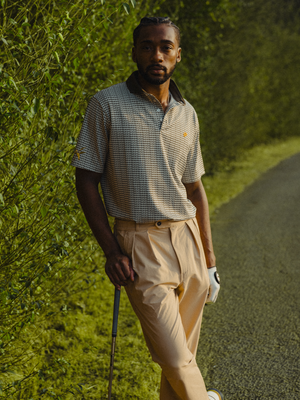 Public Athlete Up & Down Polo Brown/Cream