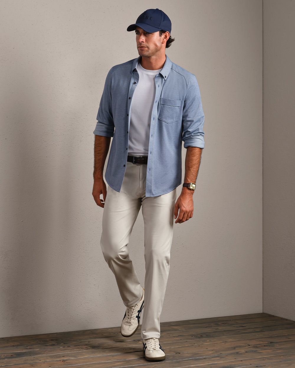 Effortless Oxford Button Down Vintage Indigo Heather