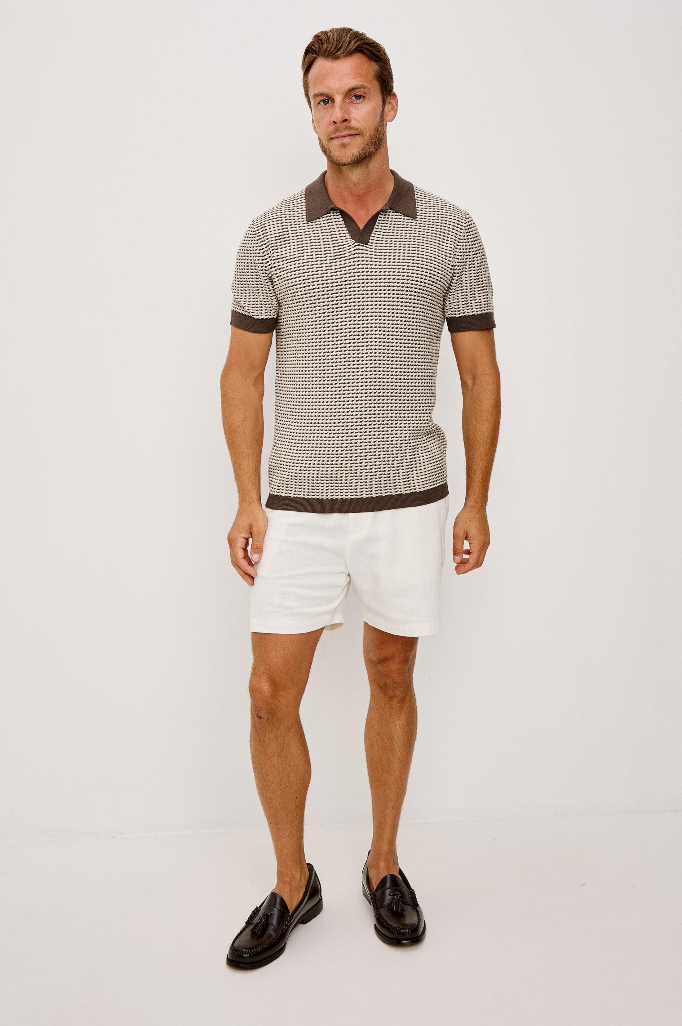 Hayden Polo Olive Oat Ripple