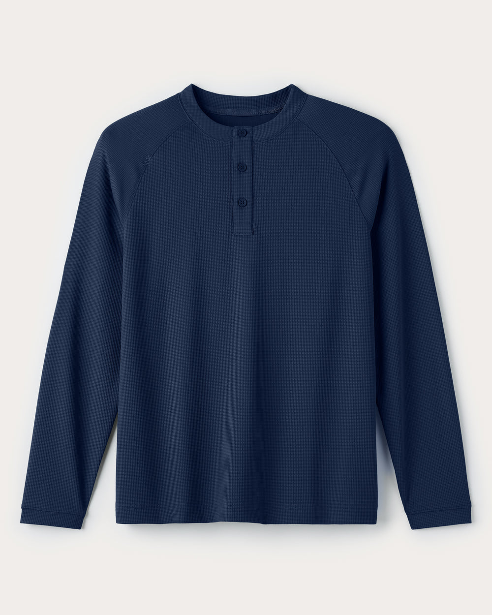 Waffle Tech Henley True Navy