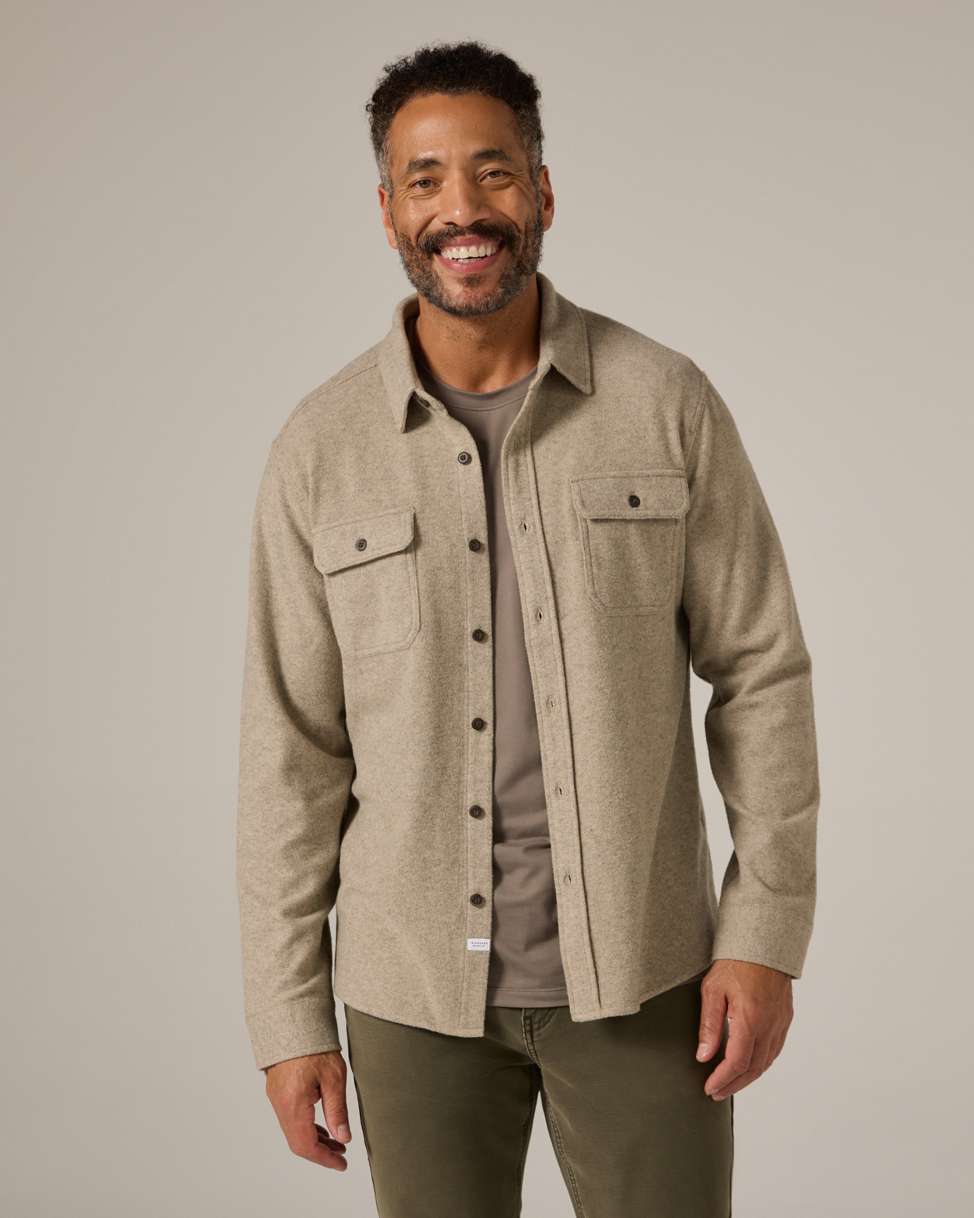 Generation Long Sleeve Marled Shirt Clay