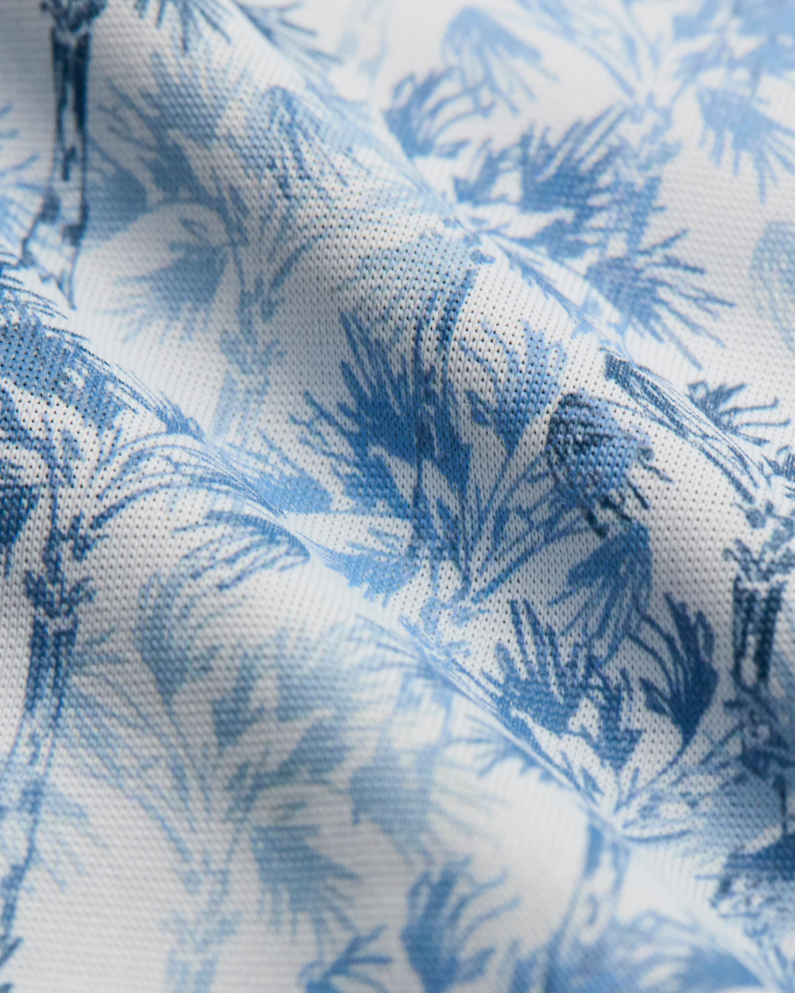 Palmline Short Sleeve Shirt Light Blue