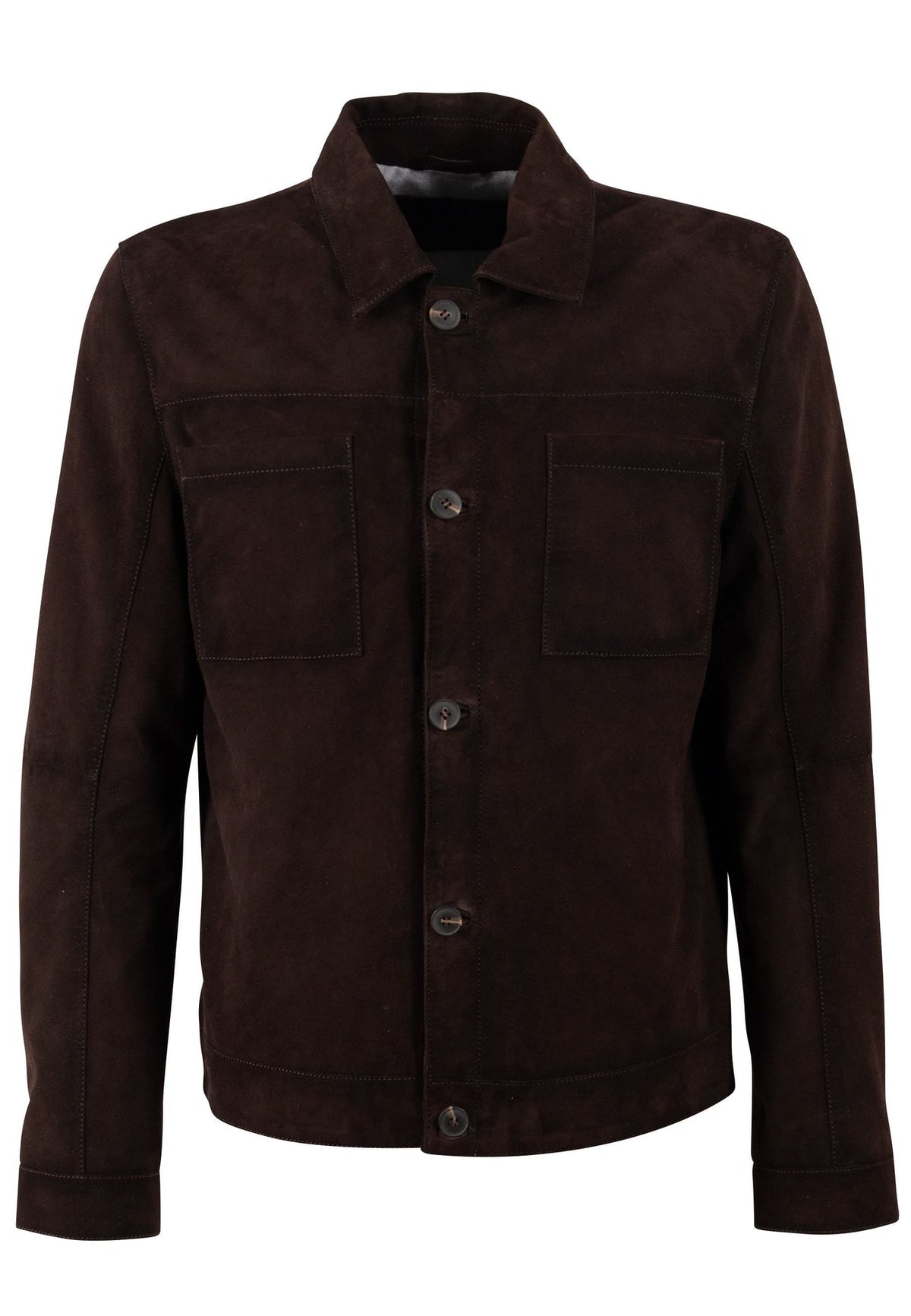 Suede Classic Trucker Jacket Dark Chocolate