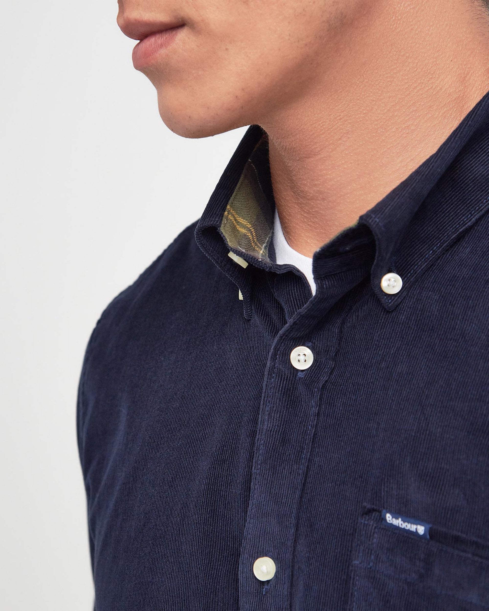 Ramsey Tailored Cord Shirt Navy