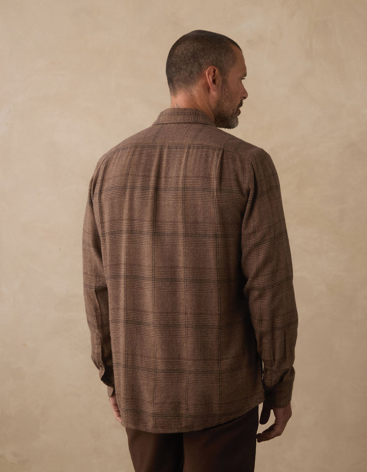 Owen Lightweight Button Up Espresso Plaid