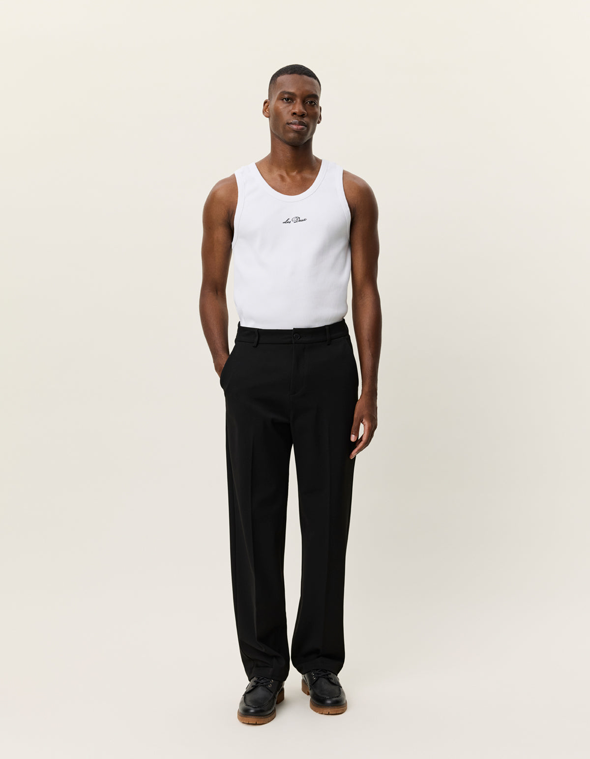 Como Solid Slack Pants Black