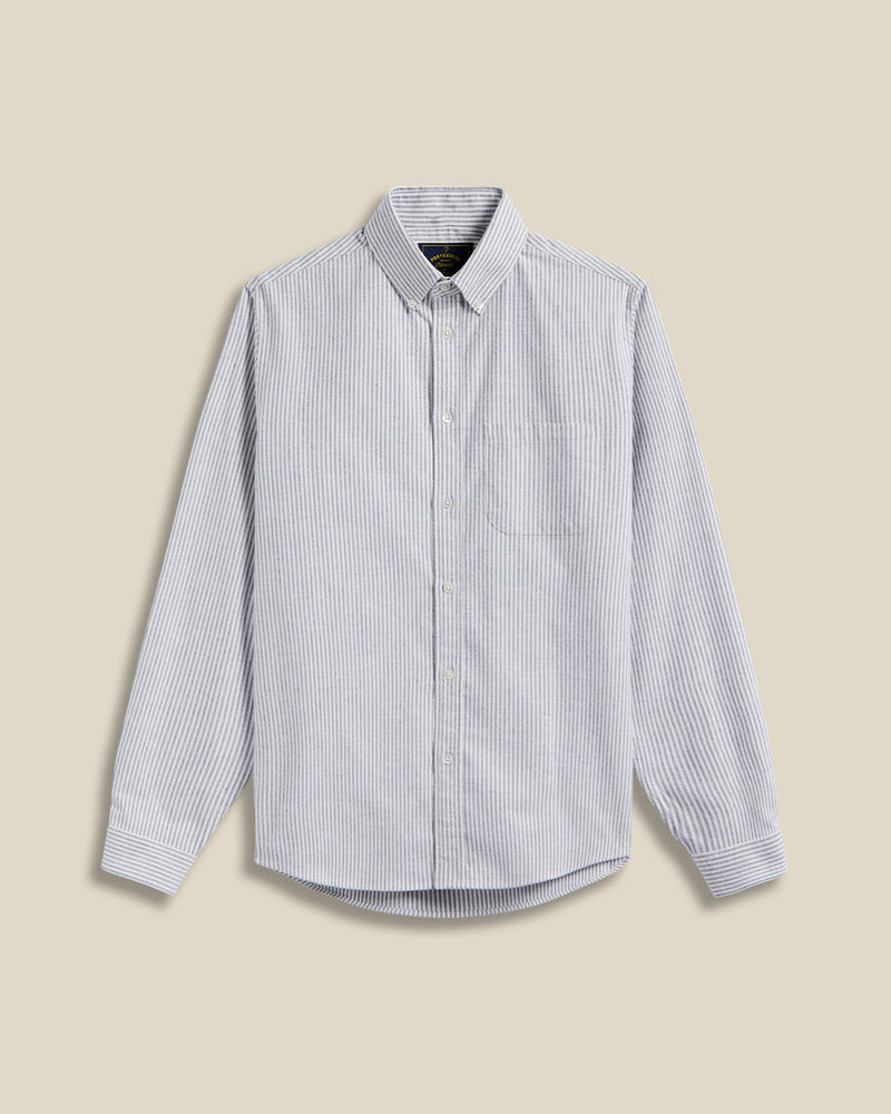 Brushed Oxford Stripe Shirt Blue