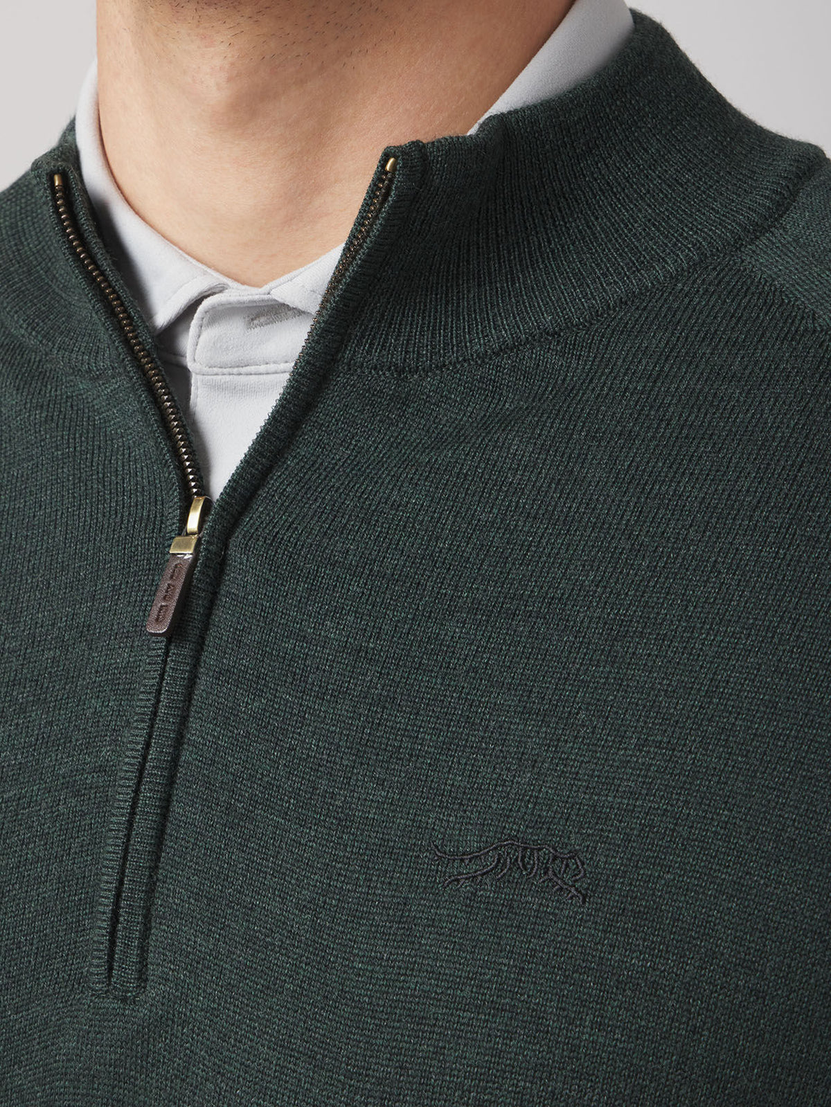 3D Merino Wool 1/4 Zip Deep Forest