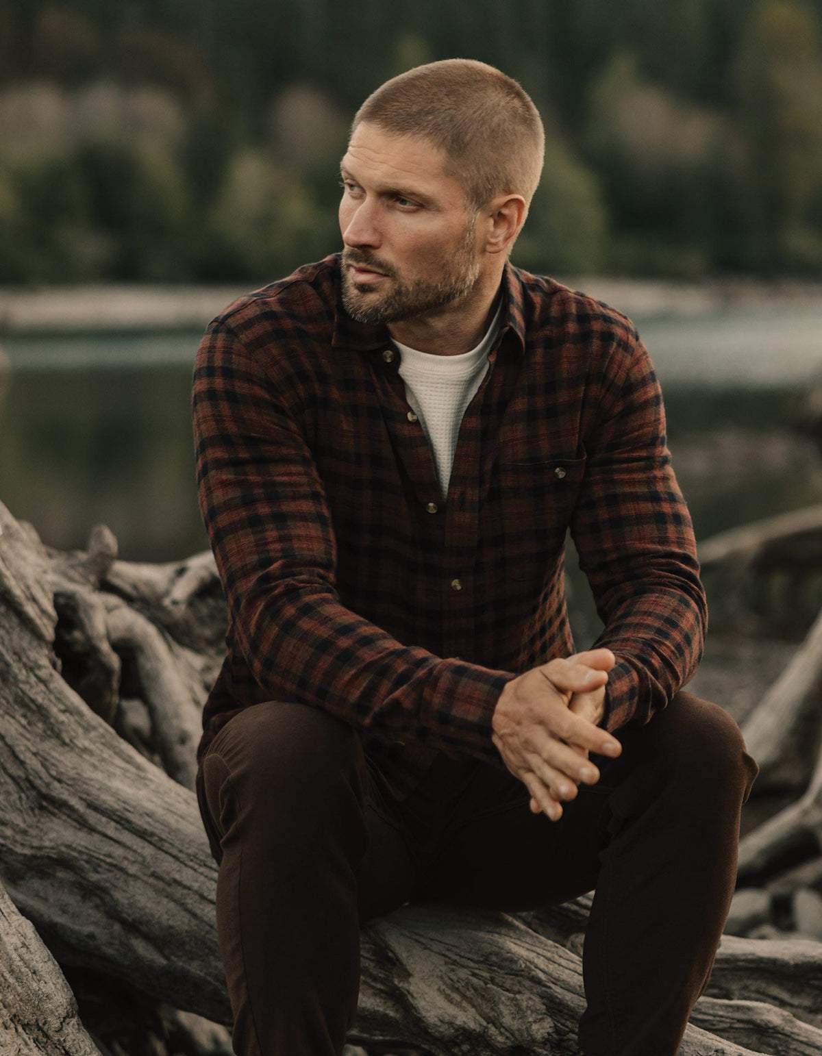 Hudson Double Brushed Flannel Cocoa Plaid