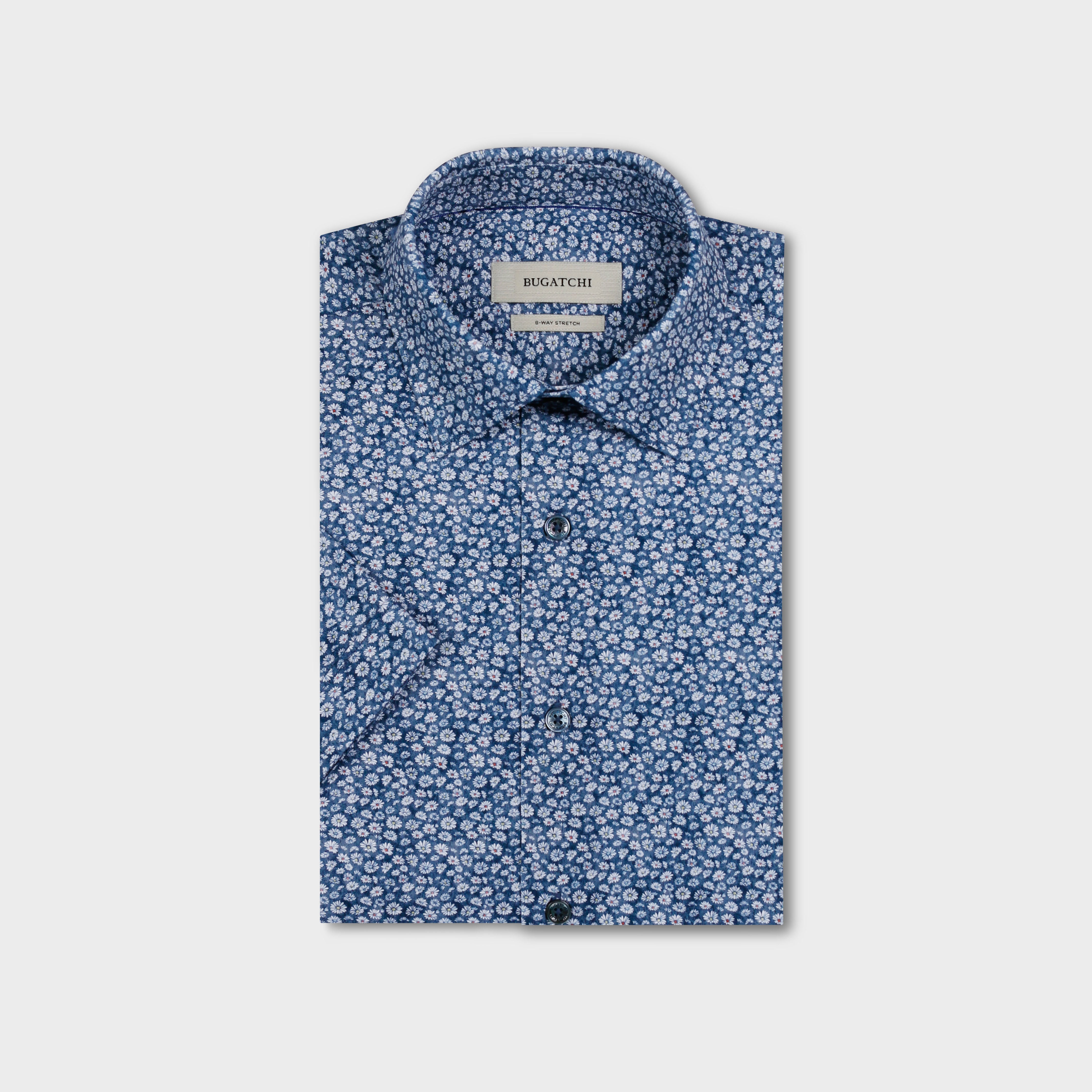 OOOHCotton Miles Short Sleeve Shirt Navy Floral