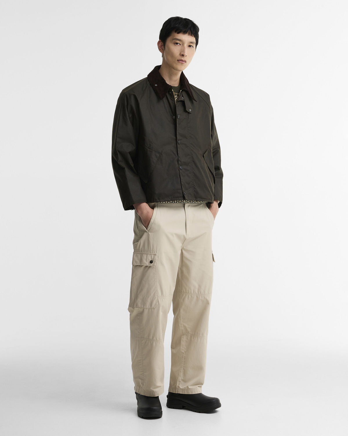 OS Transport Wax Jacket Olive