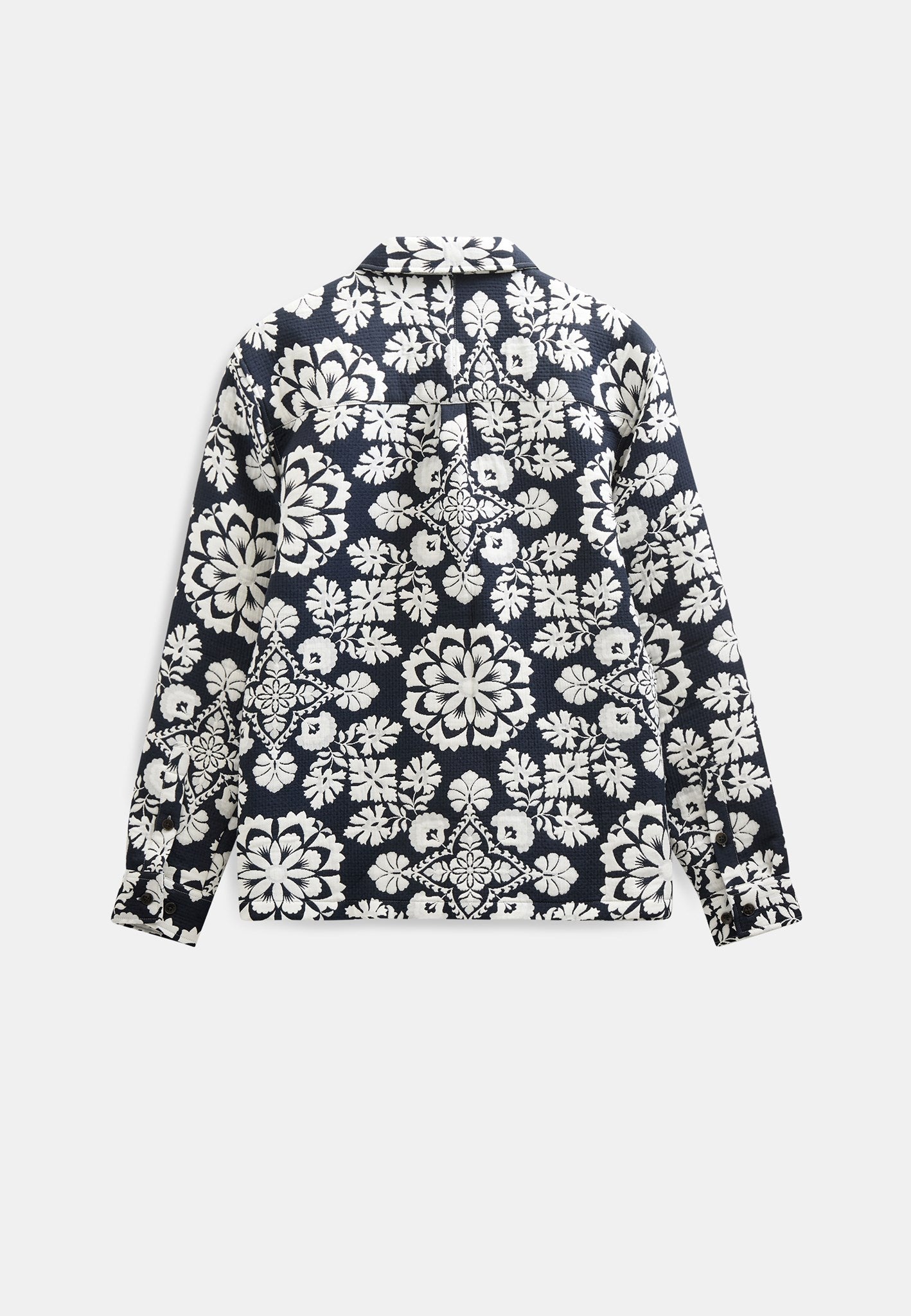 Akoscar Flower Jacquard Overshirt Sky Captain