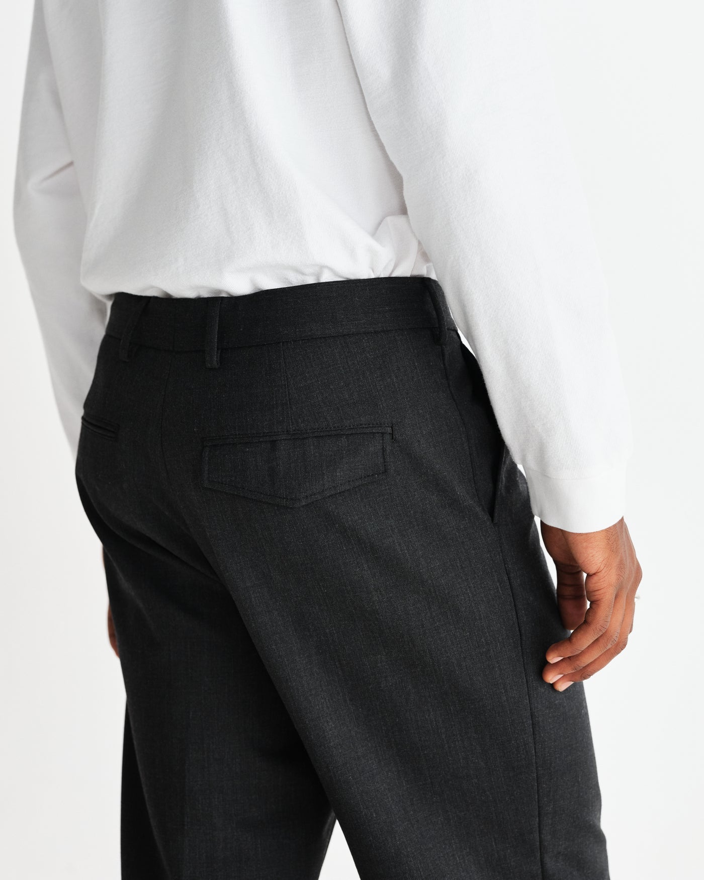 Aubyn Trouser - Wool Blend Twill Charcoal
