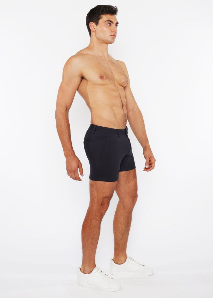 Stretch Knit Chino Shorts Navy
