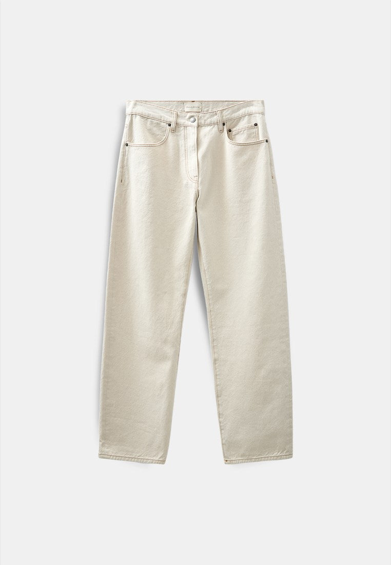 Akjonas Wide Leg Jeans Ecru Denim