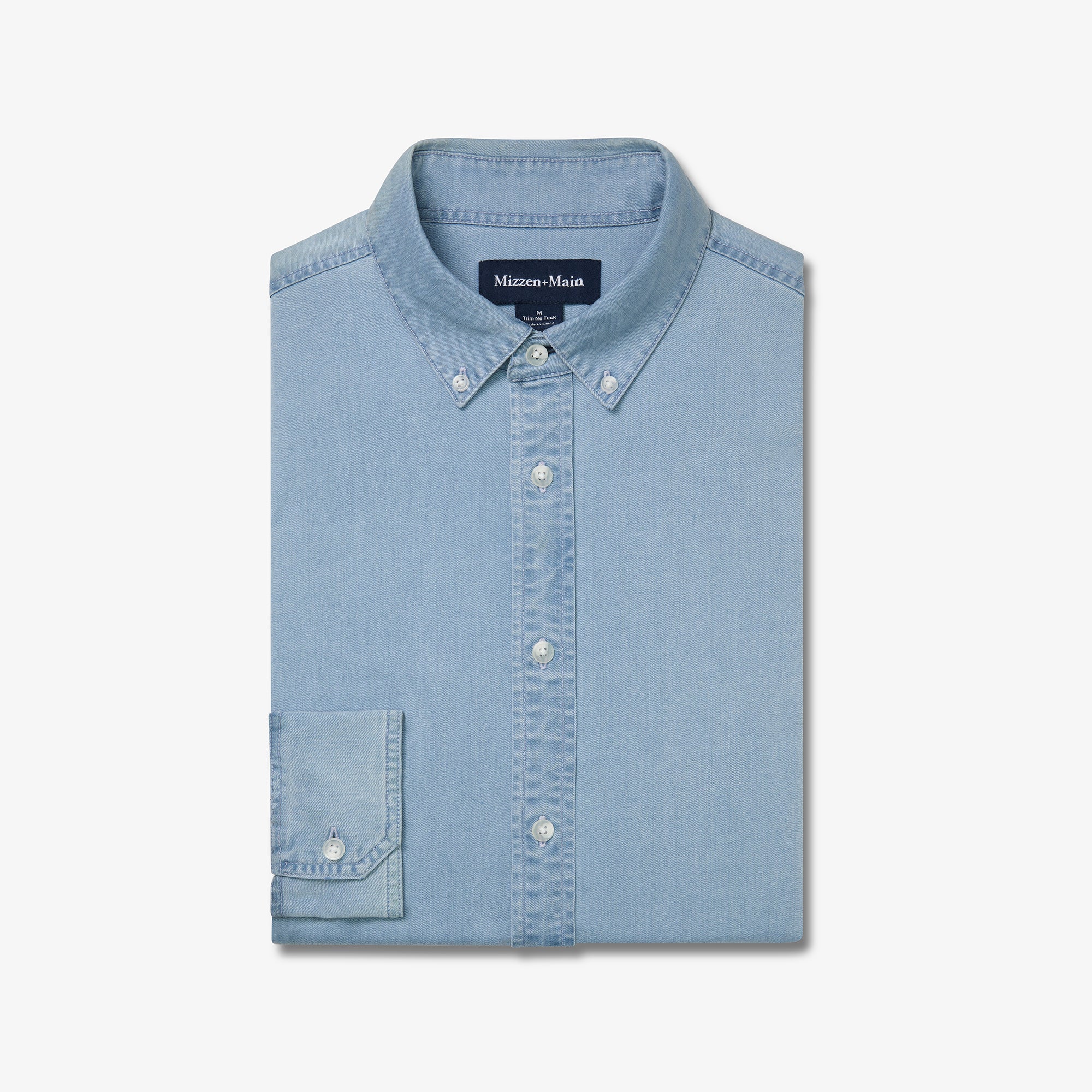 Nash Chambray No Tuck Shirt Light Wash