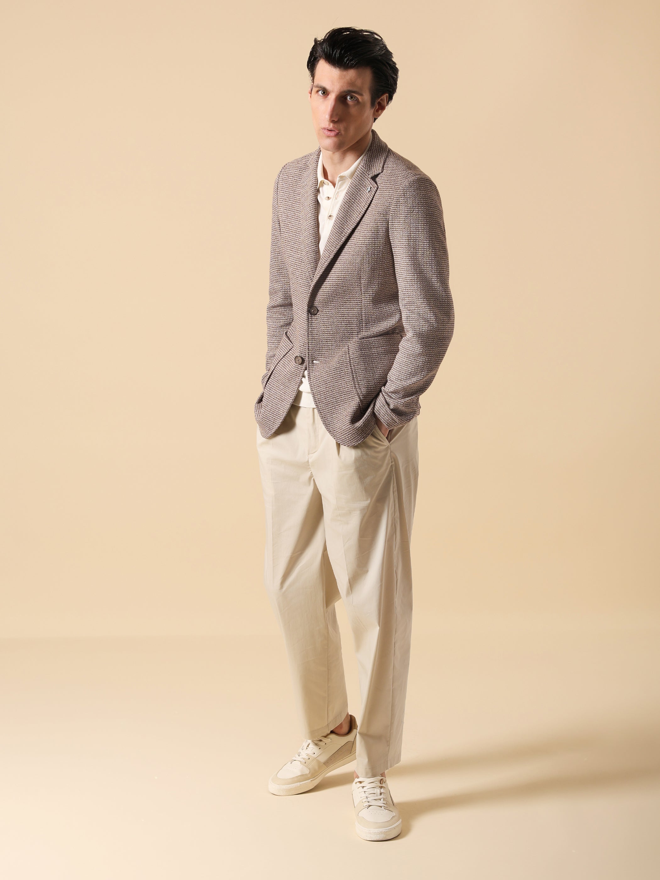 Regi Textured Blazer Dove Grey