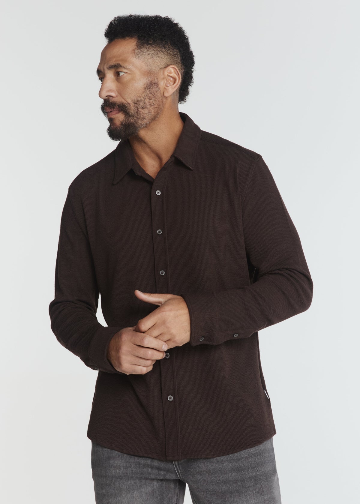 Levine Long Sleeve Shirt Walnut