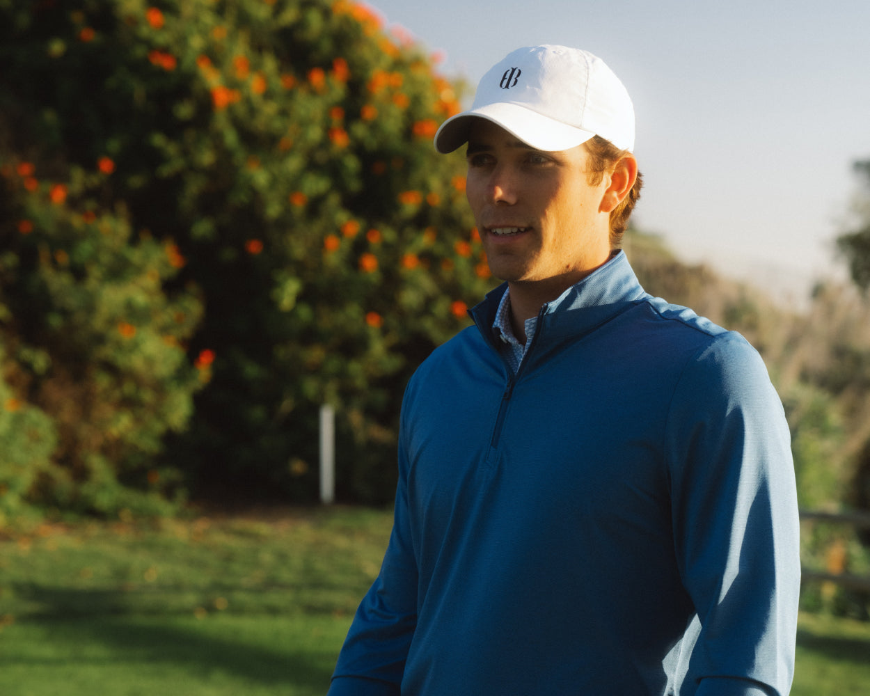The Bell in Performance Knit Sweatshirt Heather Marlin Blue
