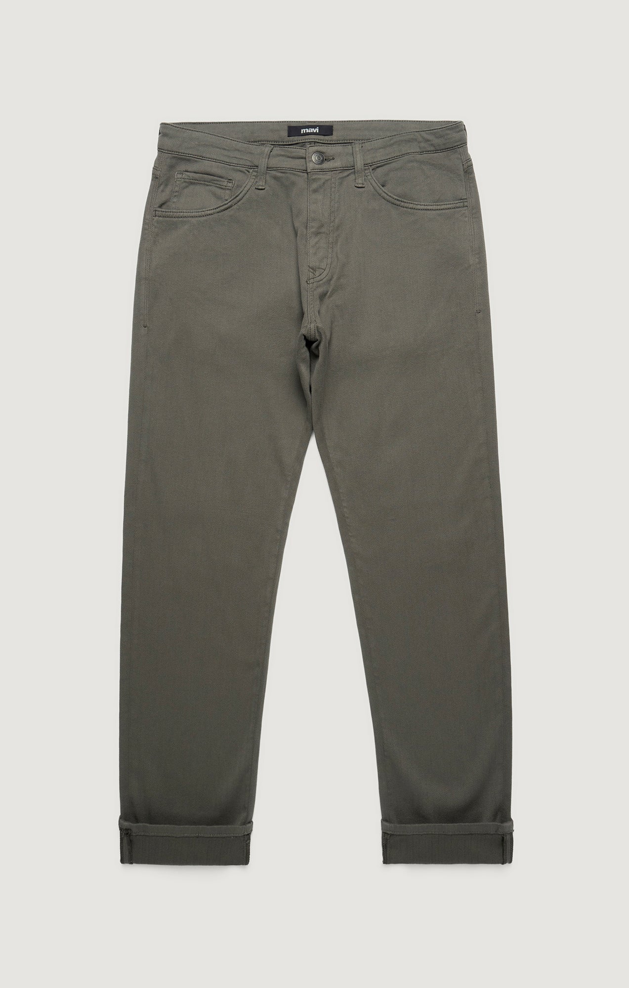 Marcus Slim Straight Leg Sage Herringbone