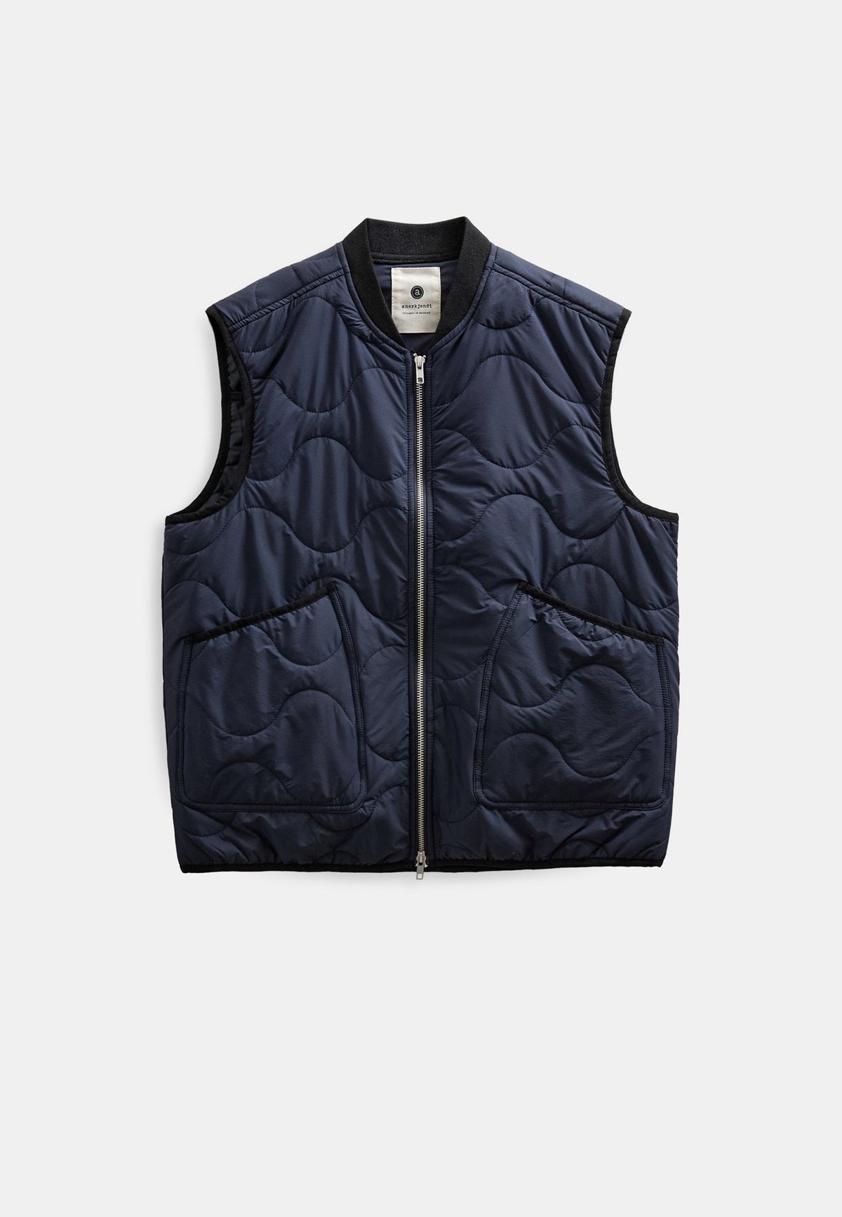 Akrobin Quilt Zip Front Vest Sky Captain