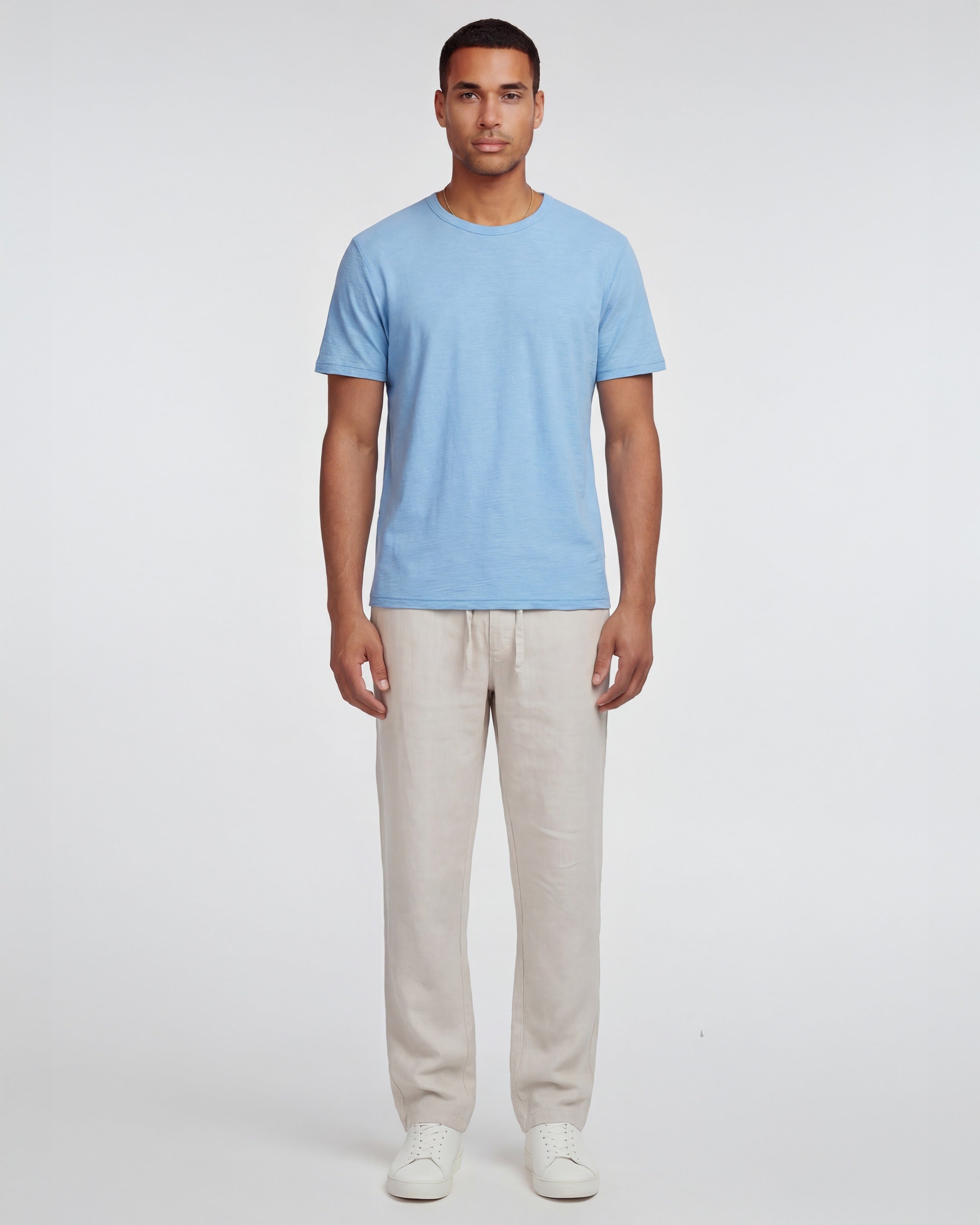 Devon Pleated Linen Trouser Natural