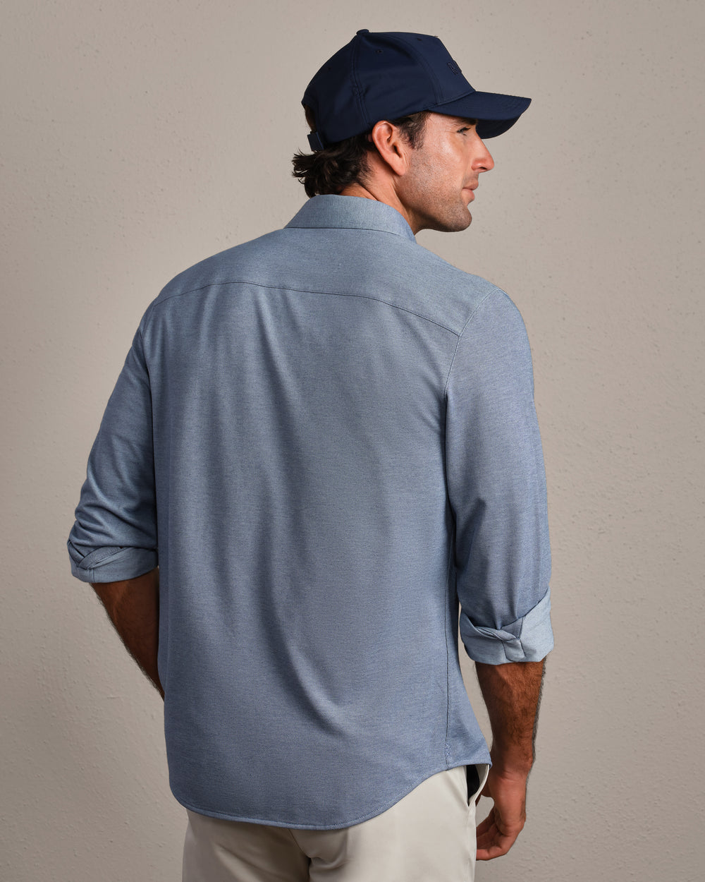 Effortless Oxford Button Down Vintage Indigo Heather