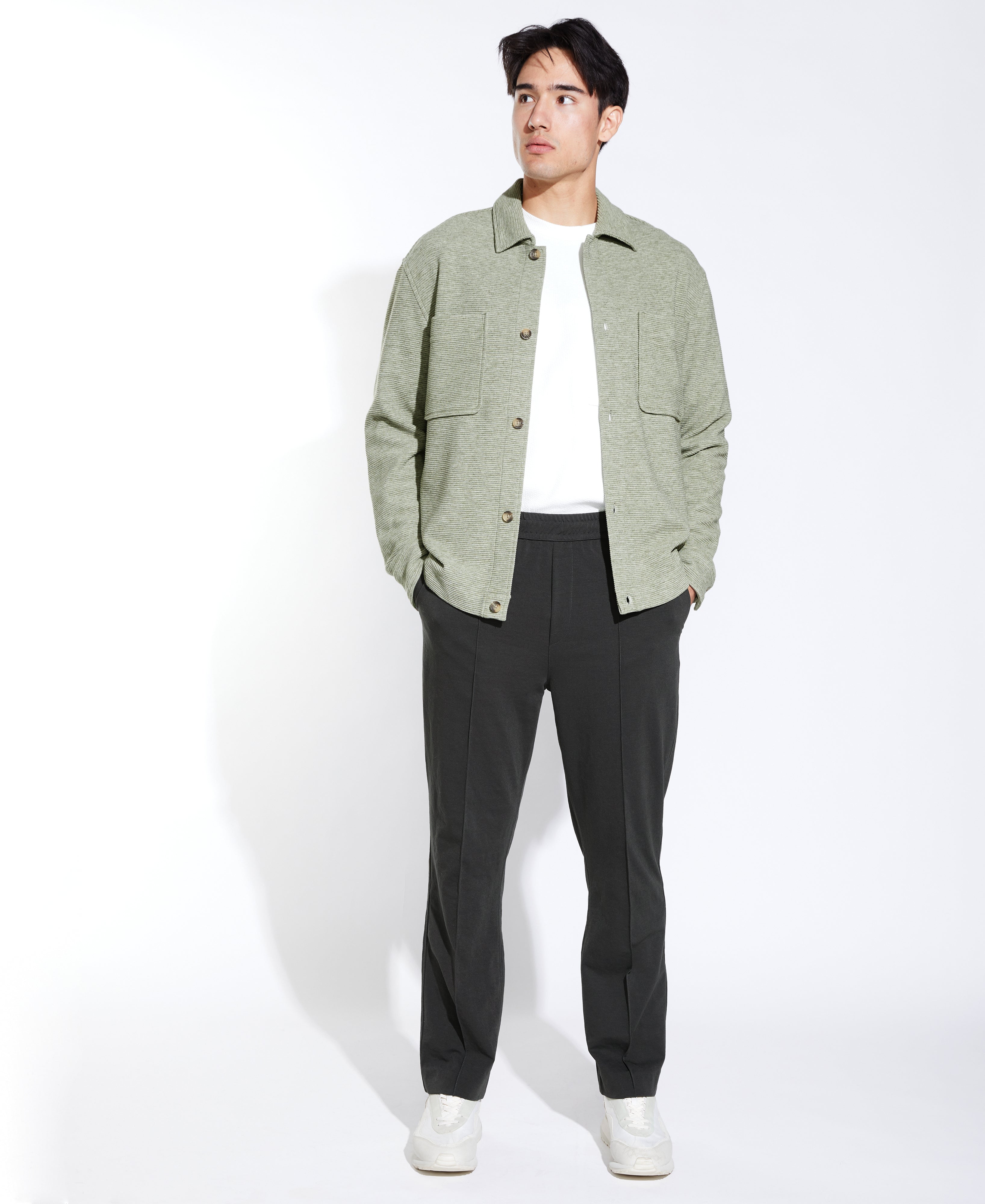 Roy Chenille Overshirt Heather Sage