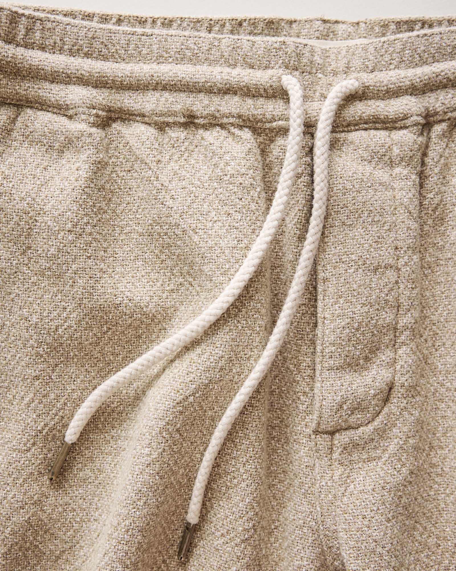 The Apres Short Oat Linen Tweed