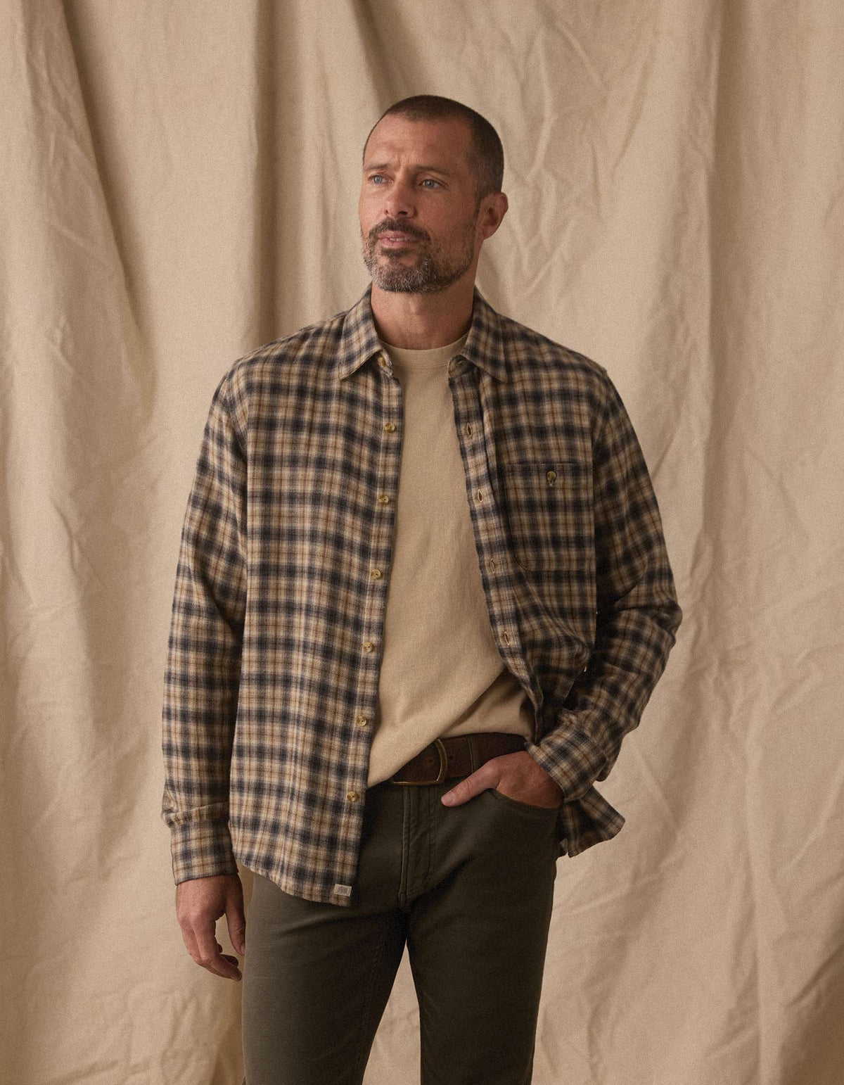 Hudson Double Brushed Flannel Toasted Chestnut Plaid