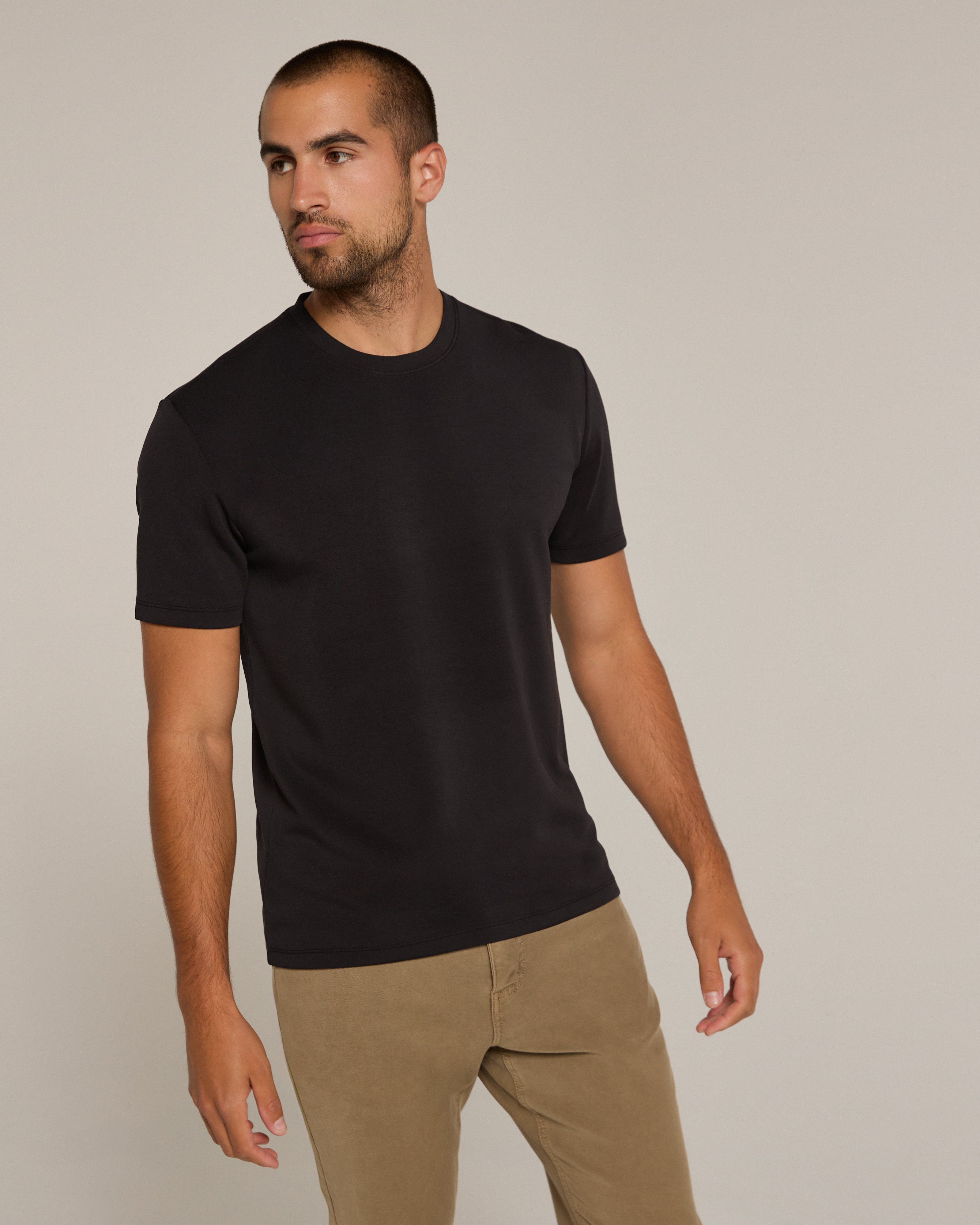 Rev Short Sleeve Modal Tee Black