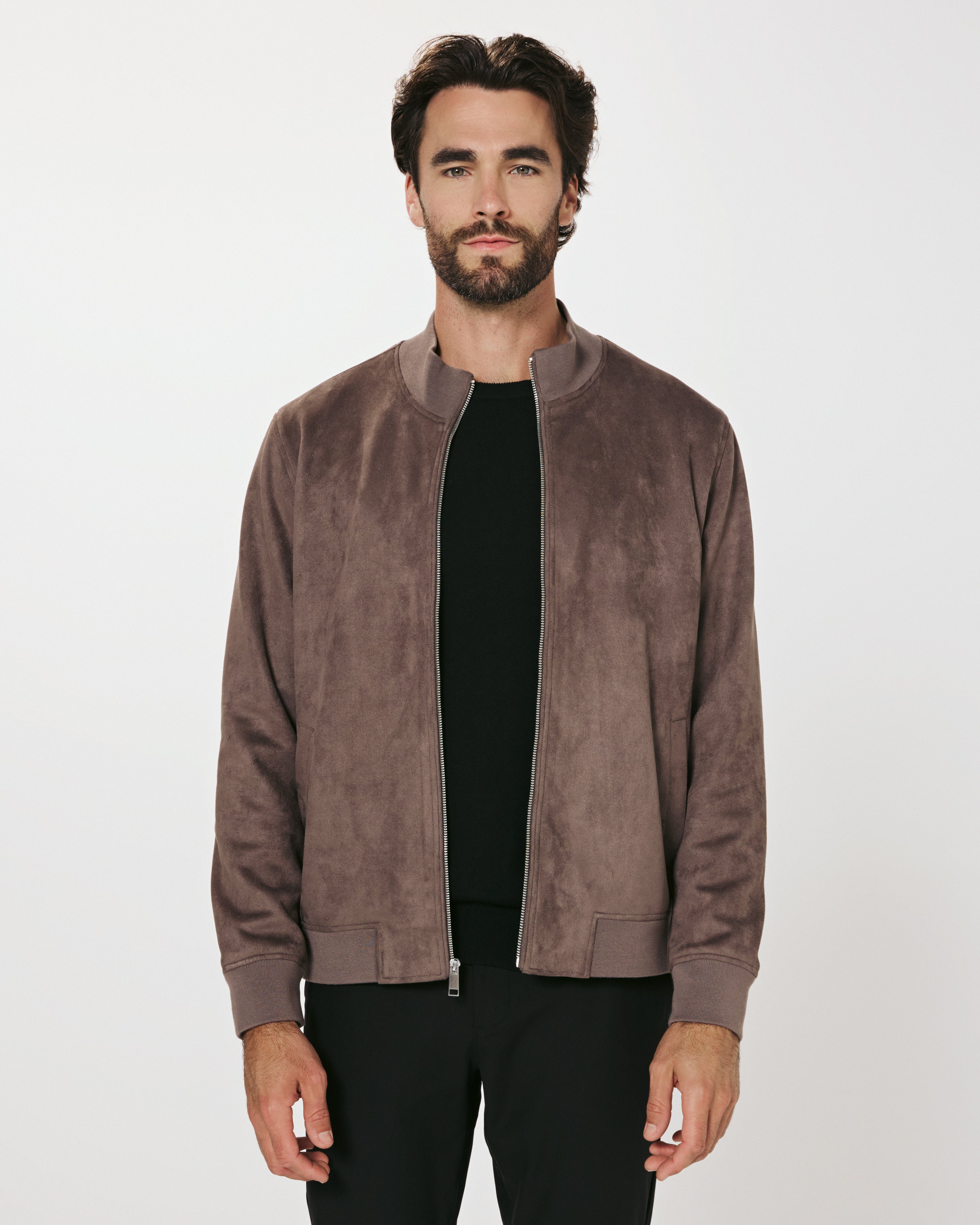 Dylan Suede Jacket Dark Taupe