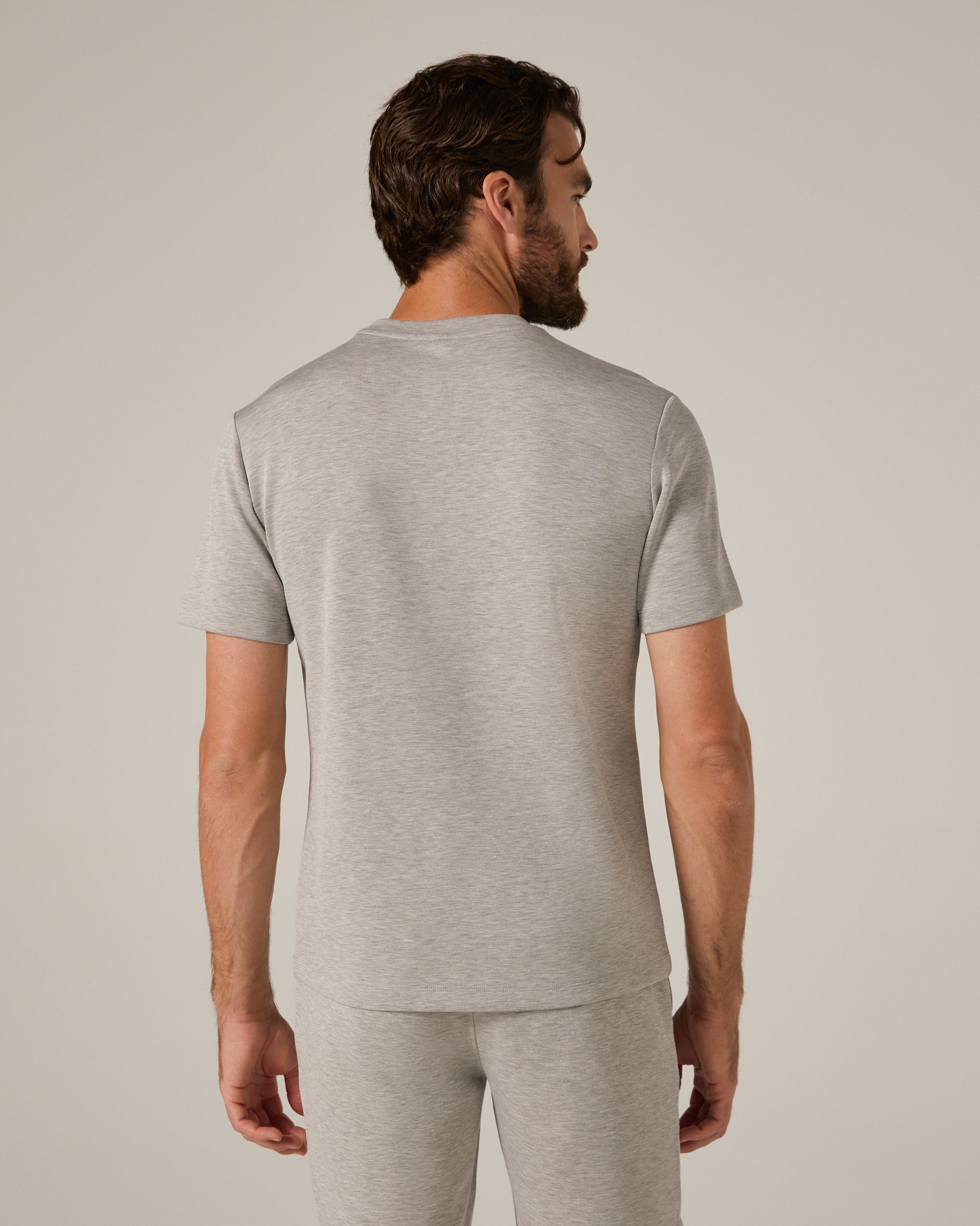 Rev Short Sleeve Modal Tee Heather Grey