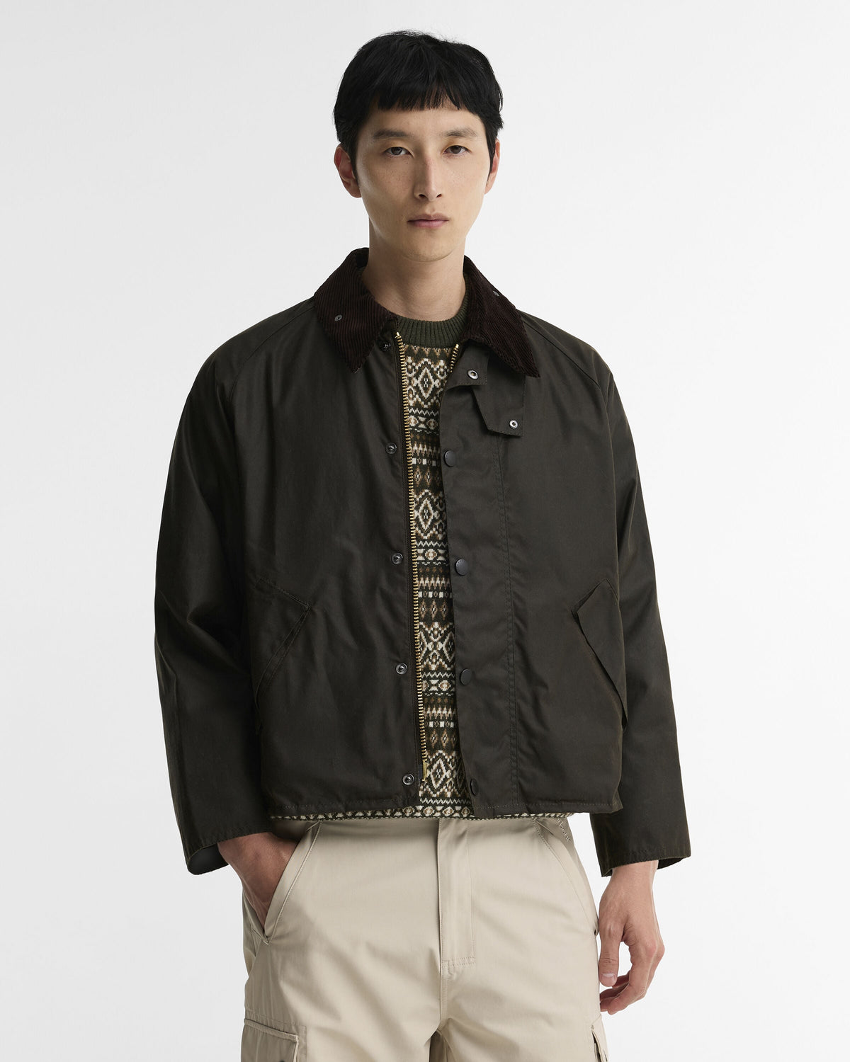 OS Transport Wax Jacket Olive