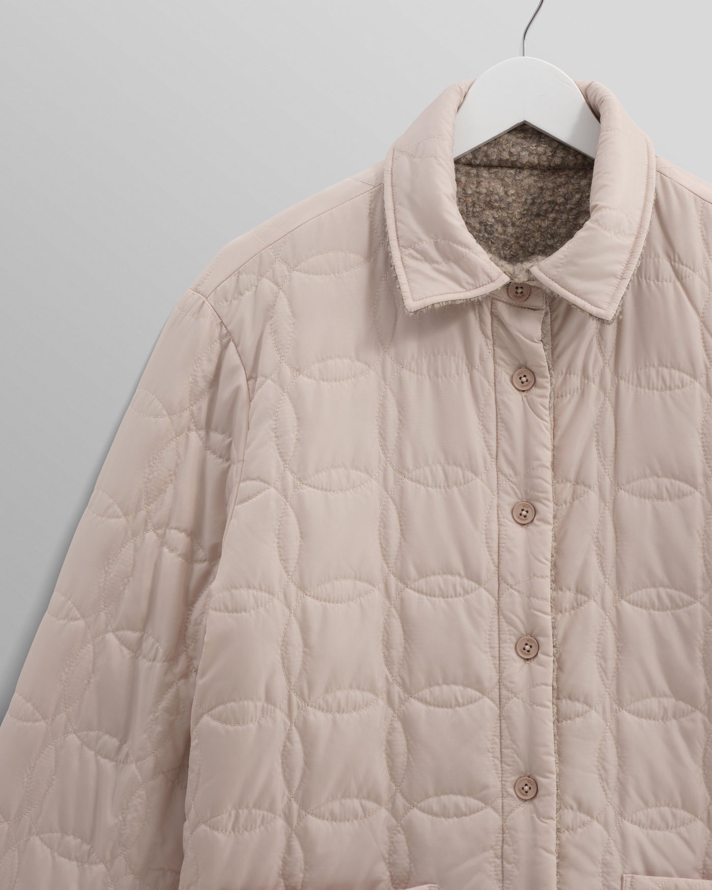 Mount Reversible Overshirt - Bobble Wool Natural