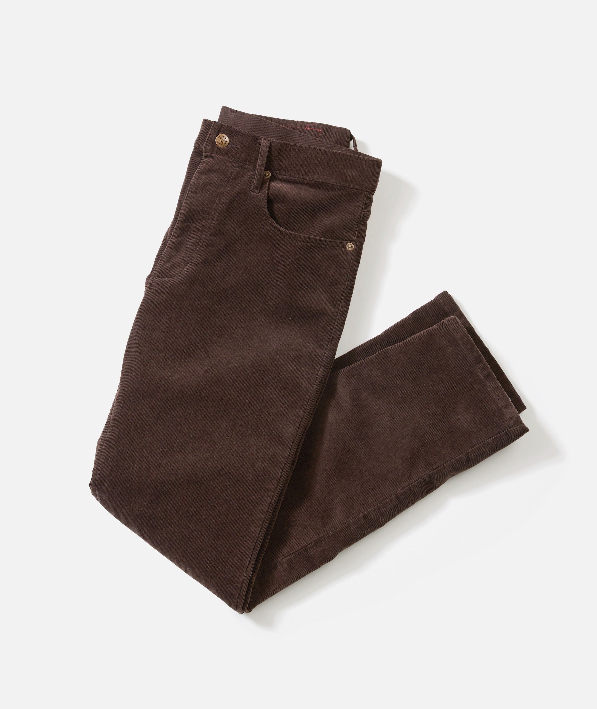 Slim Straight Flex Terry Cords Dark Brown