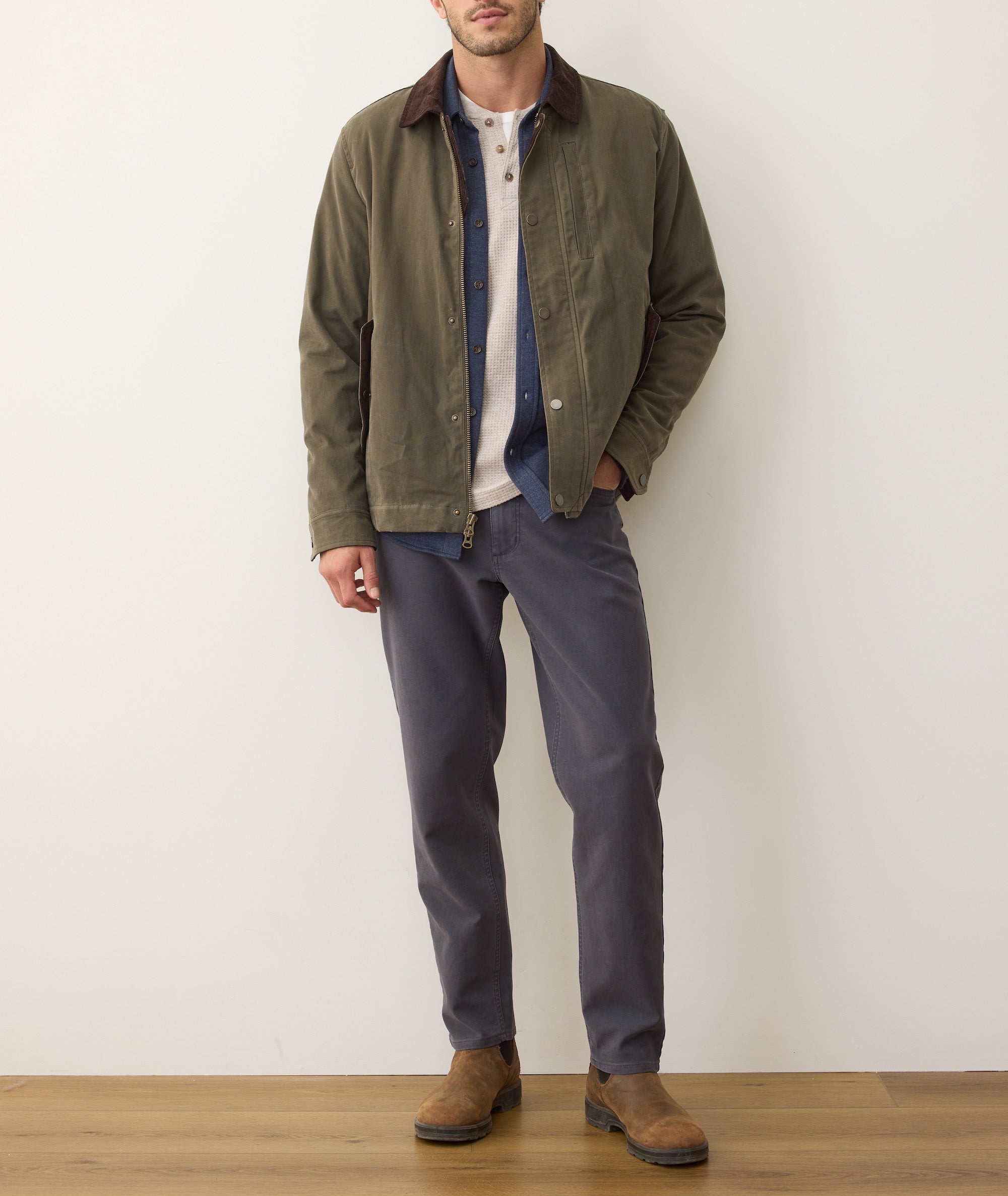 Weston Wax Canvas Barn Jacket Olive