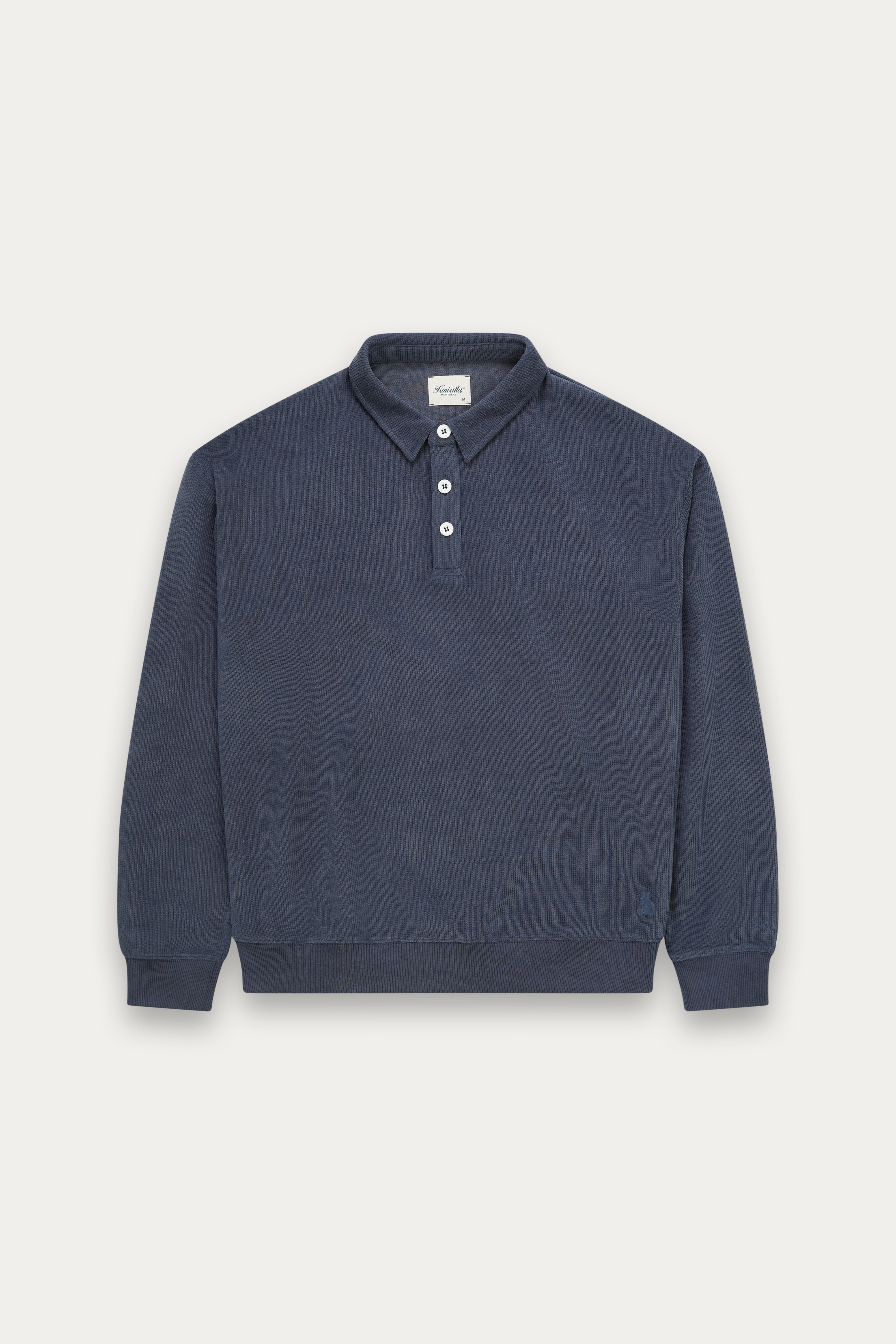 Chenille Polo Dark Blue