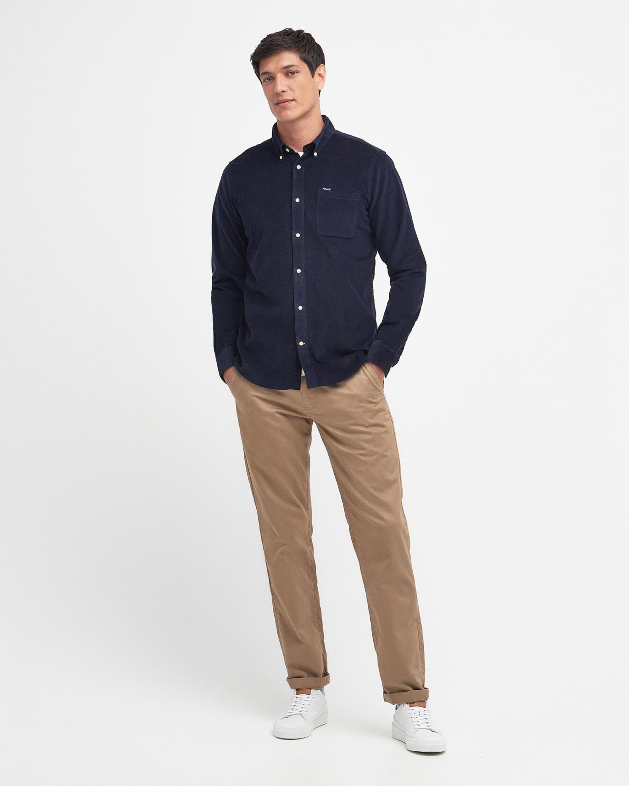 Ramsey Tailored Cord Shirt Navy