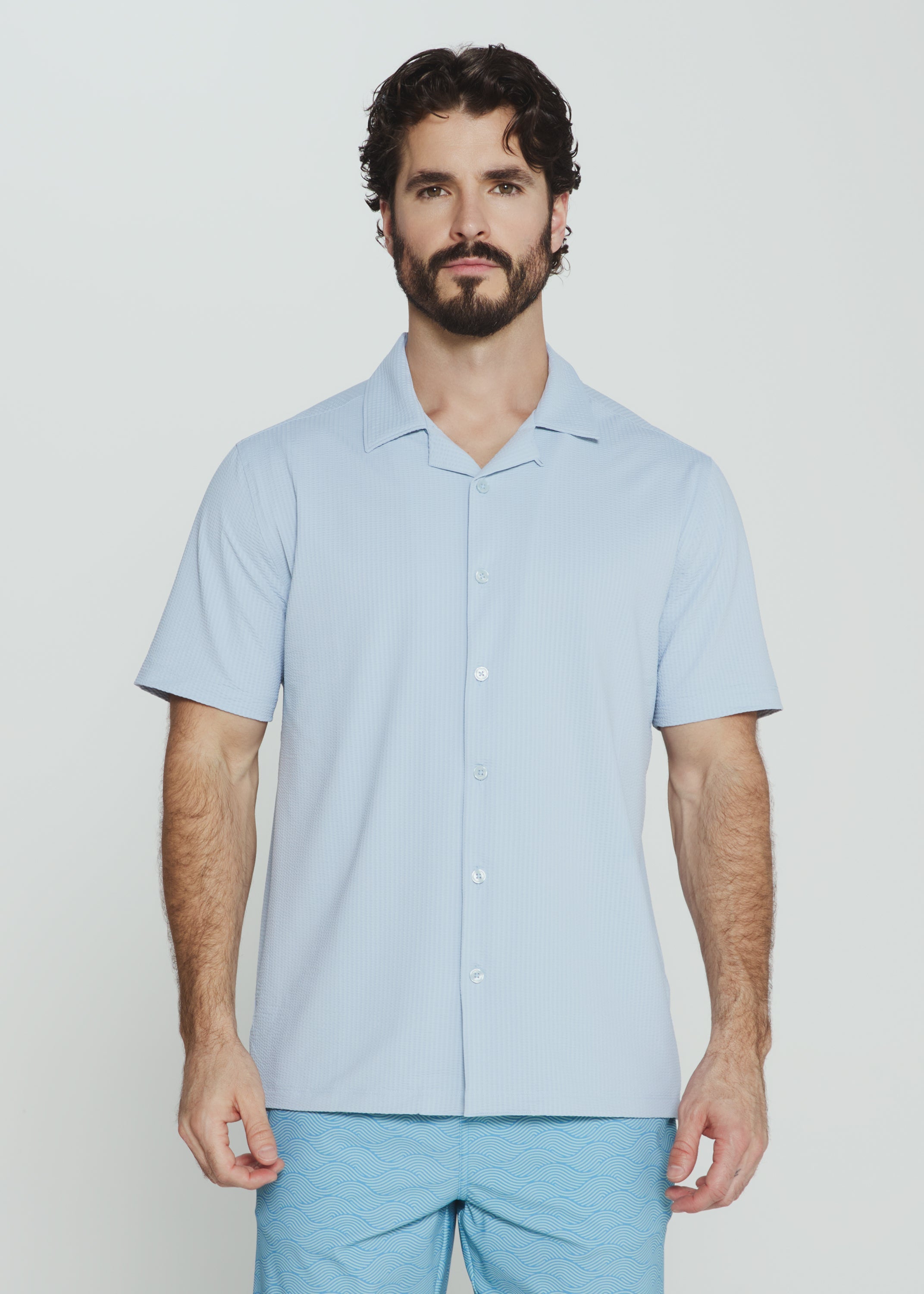 Sutherland Camp Shirt Powder Blue